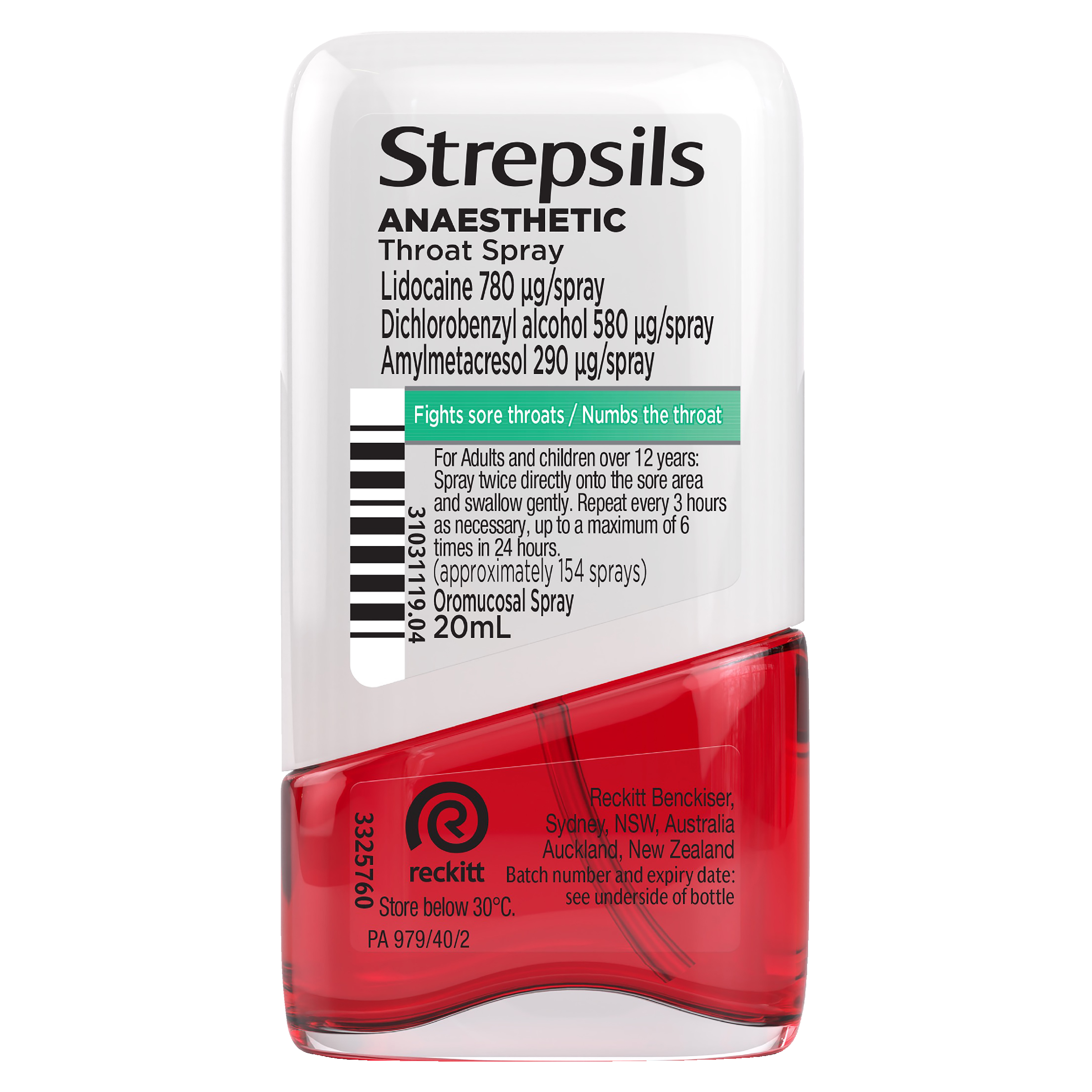 STREPSILS PLUS ANEASTHETIC THROAT SPRAY 20ML - Image 9