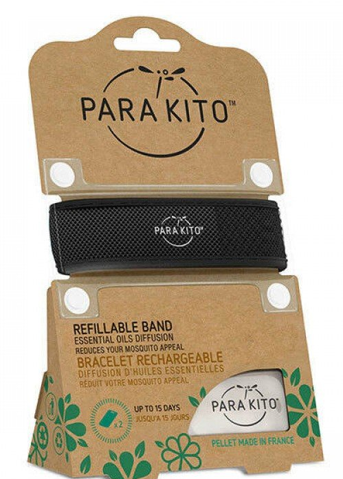PARAKITO MOSQUITO PROTECT WRISTBRAND ADULT BLACK 1 PACK