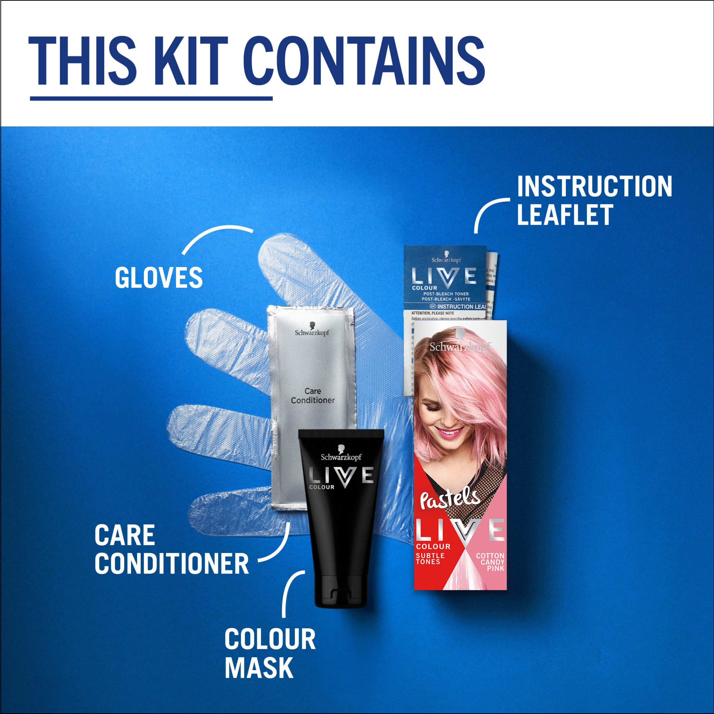 SCHWARZKOPF LIVE COLOUR COTTON CANDY PINK 75ML - Image 10