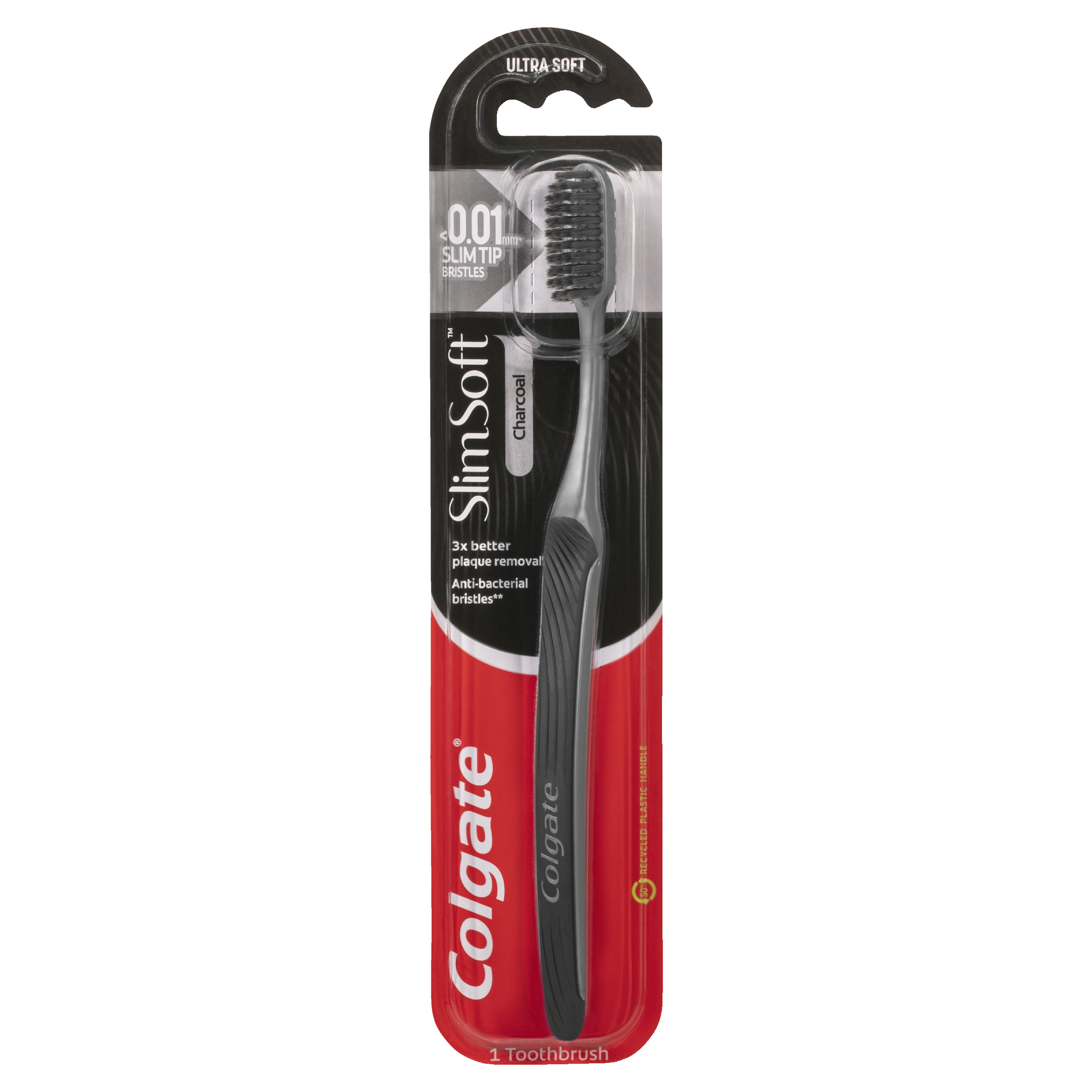 COLGATE TOOTHBRUSH SLIM CHARCOAL SOFT 1 PACK