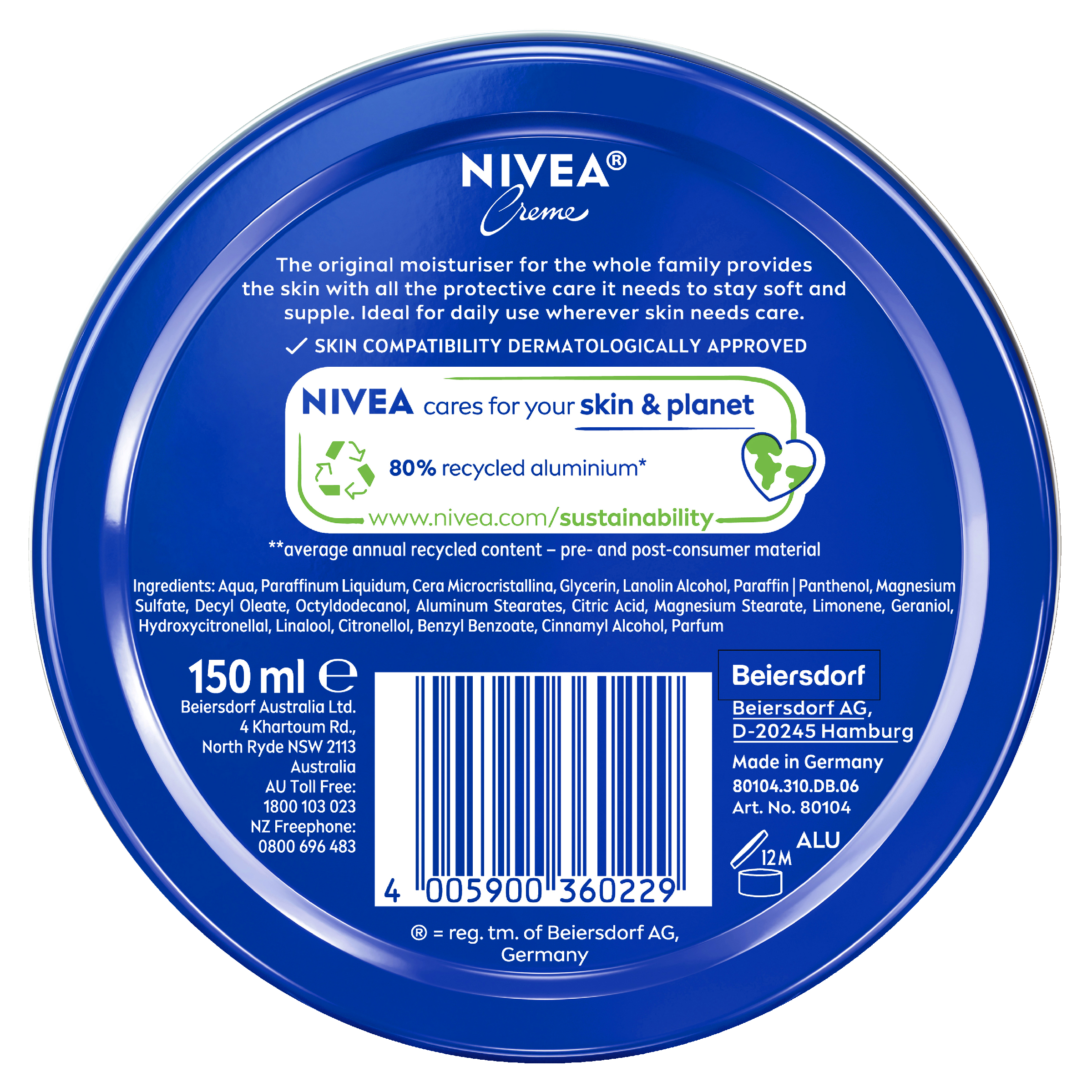 NIVEA CRÈME MOISTURISING CREAM 150ML - Image 4