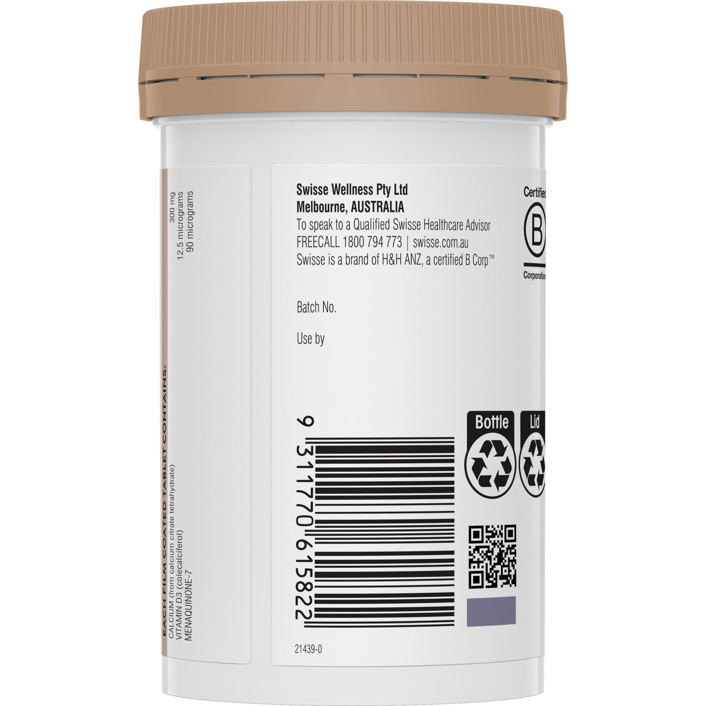 SWISSE ULTIBOOST CALCIUM + D3 + K2 60 TABLETS - Image 4