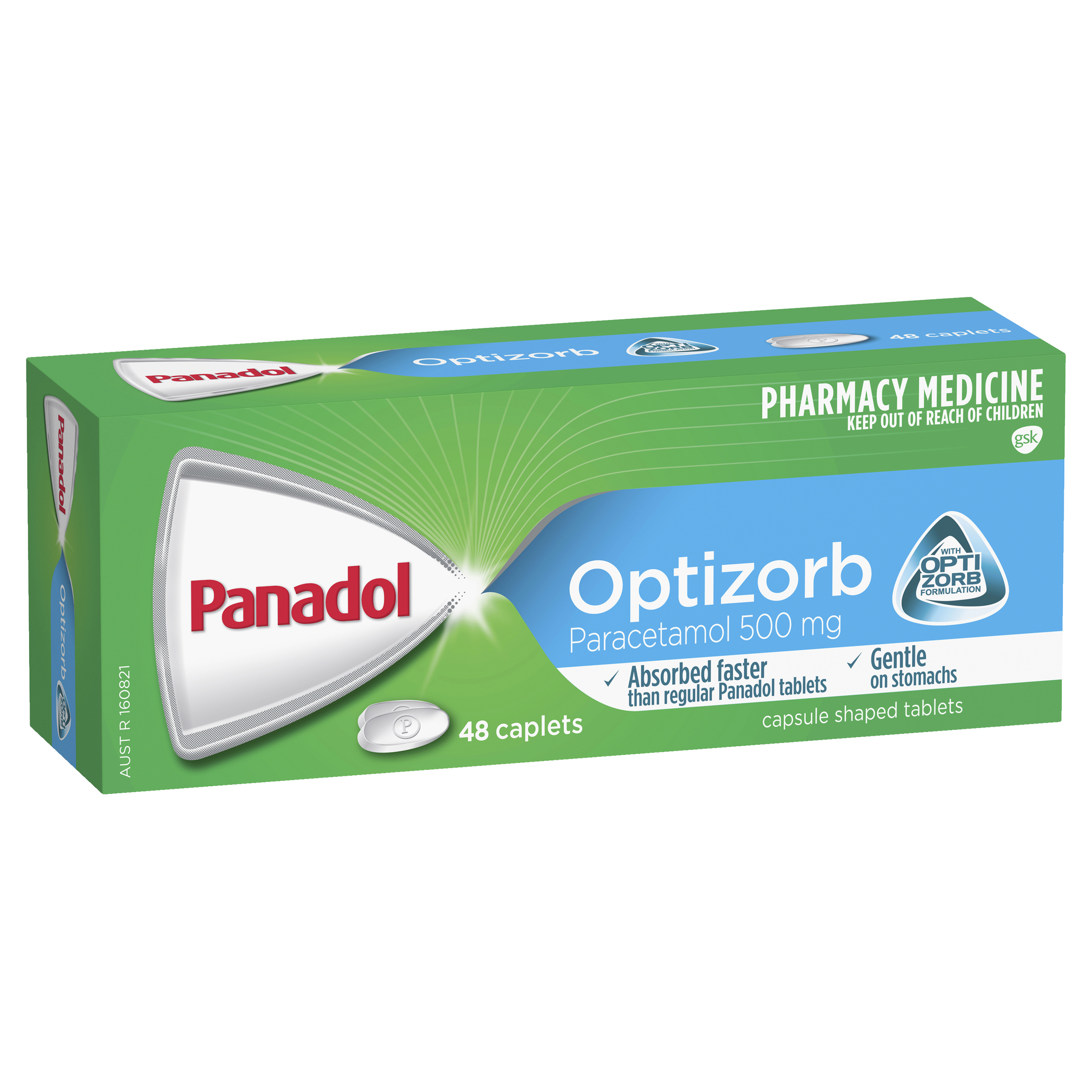 PANADOL 500MG OPTIZORB 48 CAPLETS