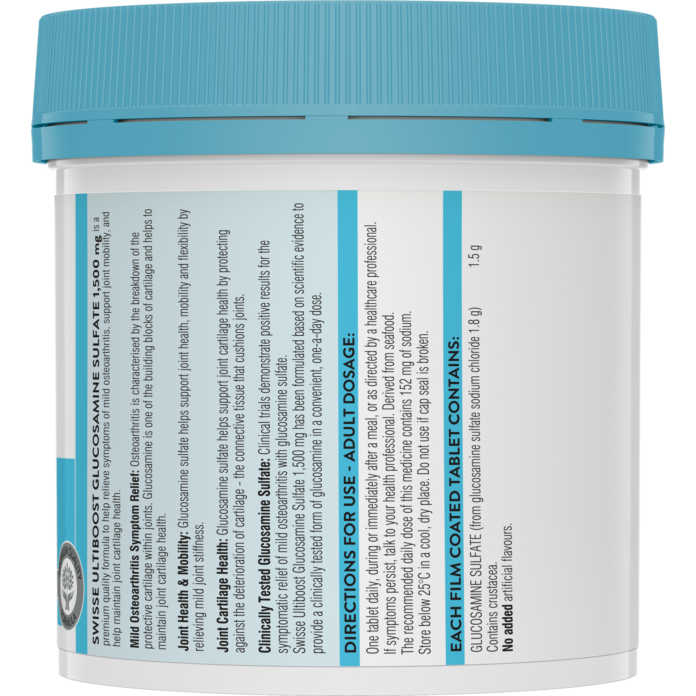 SWISSE ULTIBOOST GLUCOSAMINE SULFATE 180 TABLETS - Image 2