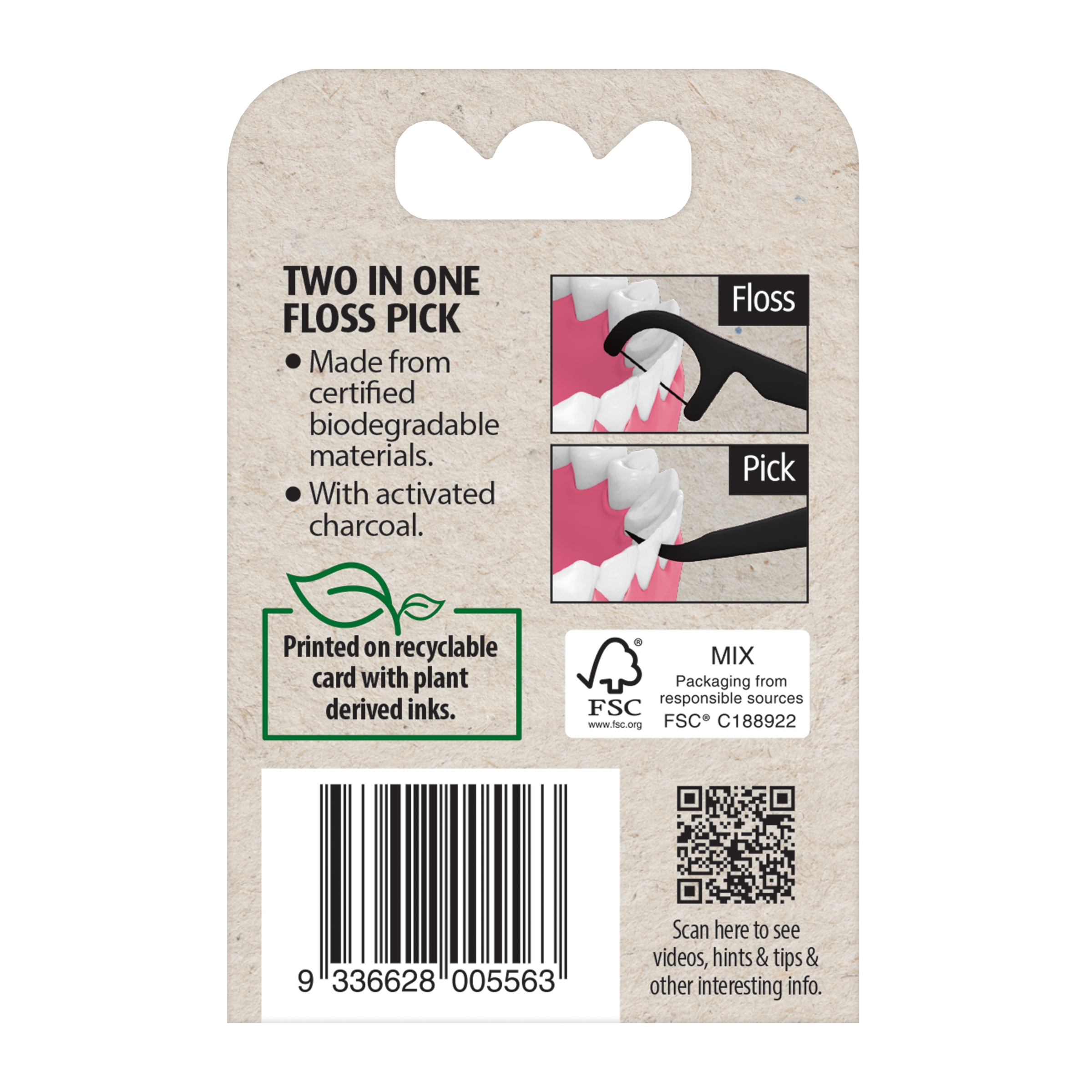 PIKSTERS ECO FLOSS PICK CHARCOAL 30 PACK - Image 4