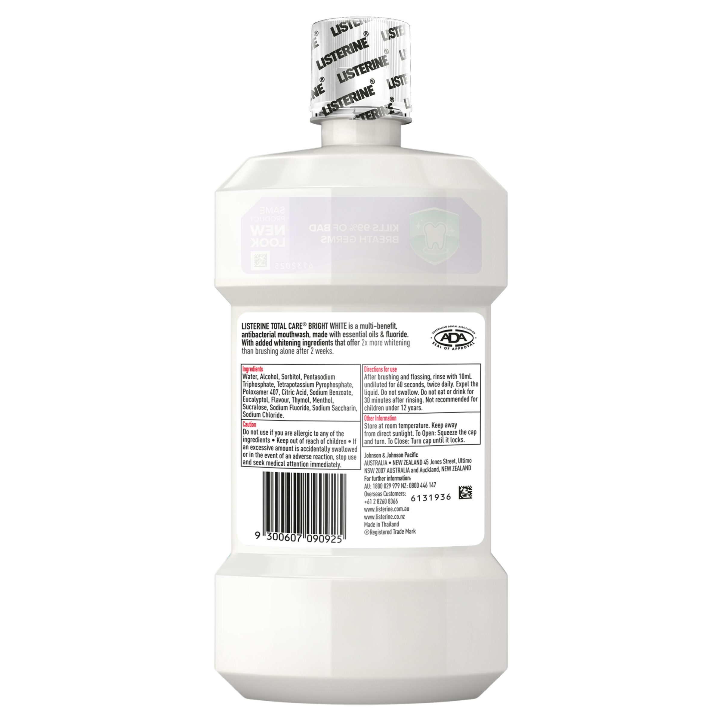 LISTERINE MOUTH WASH TOTAL CARE BRIGHTWHITE 500ML - Image 2
