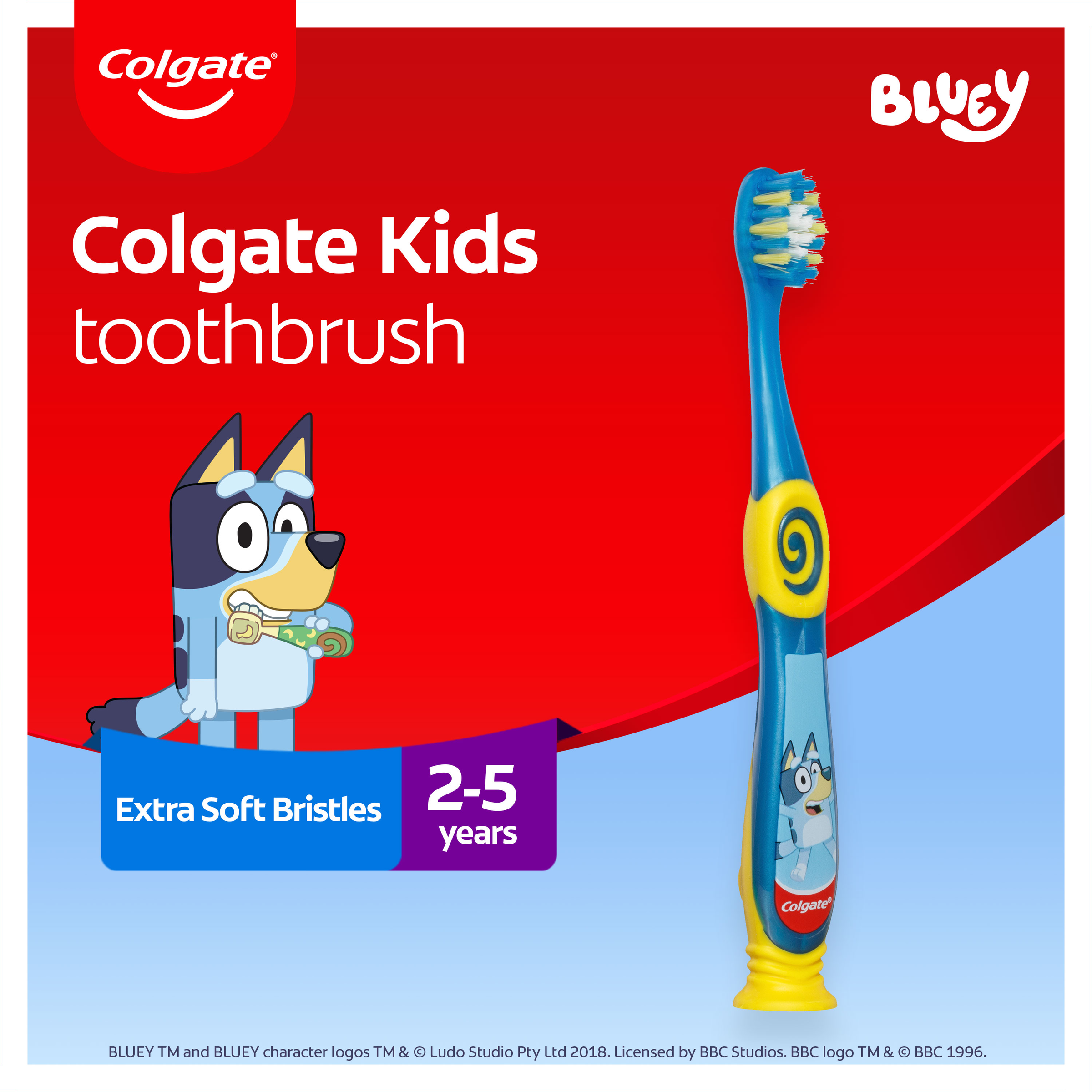 COLGATE TOOTHBRUSH KIDS BLUEY EXTRA SOFT 2-5 YEARS 1 PACK - Image 4
