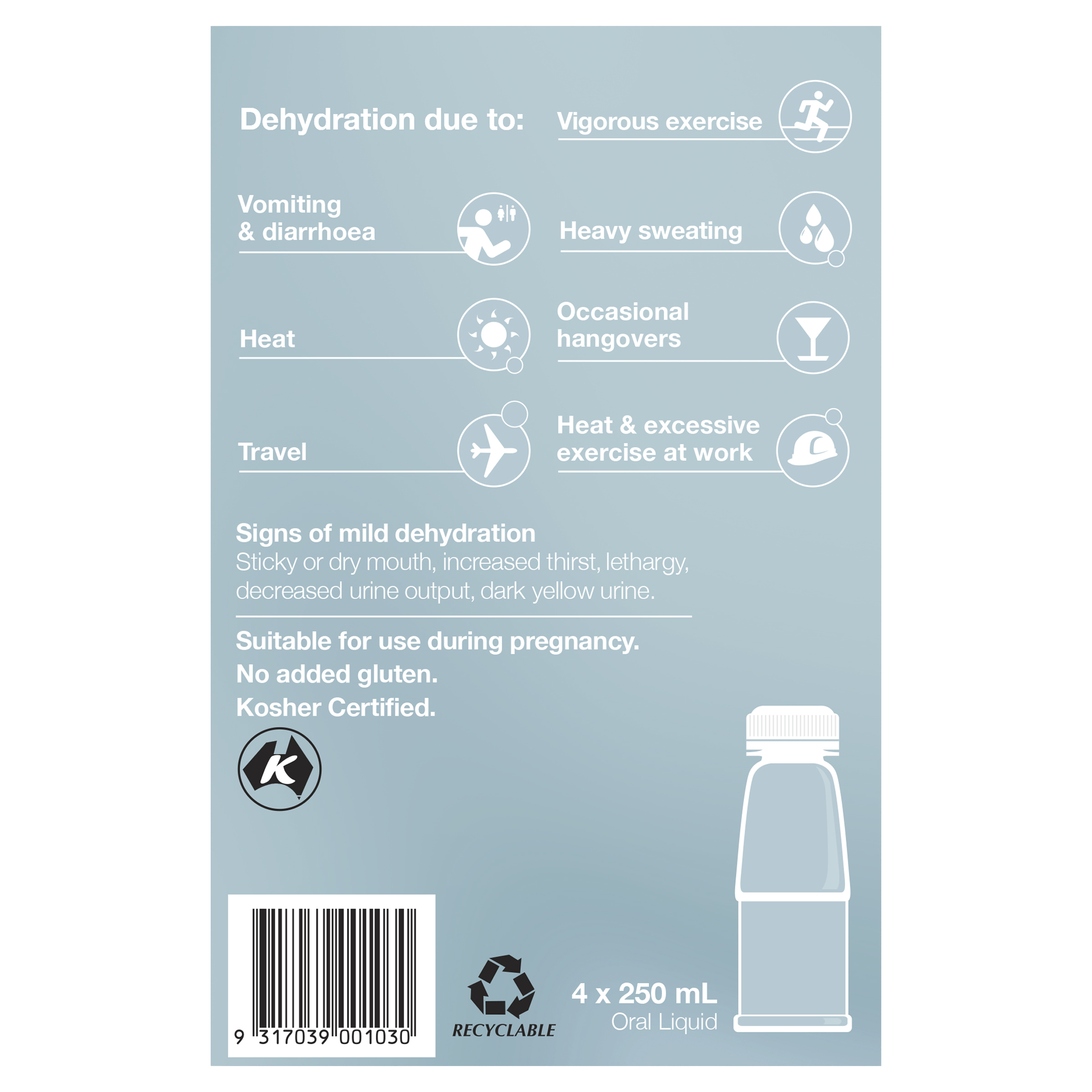 HYDRALYTE LIQUID LEMONADE READY TO DRINK 250ML 4 PACK - Image 6