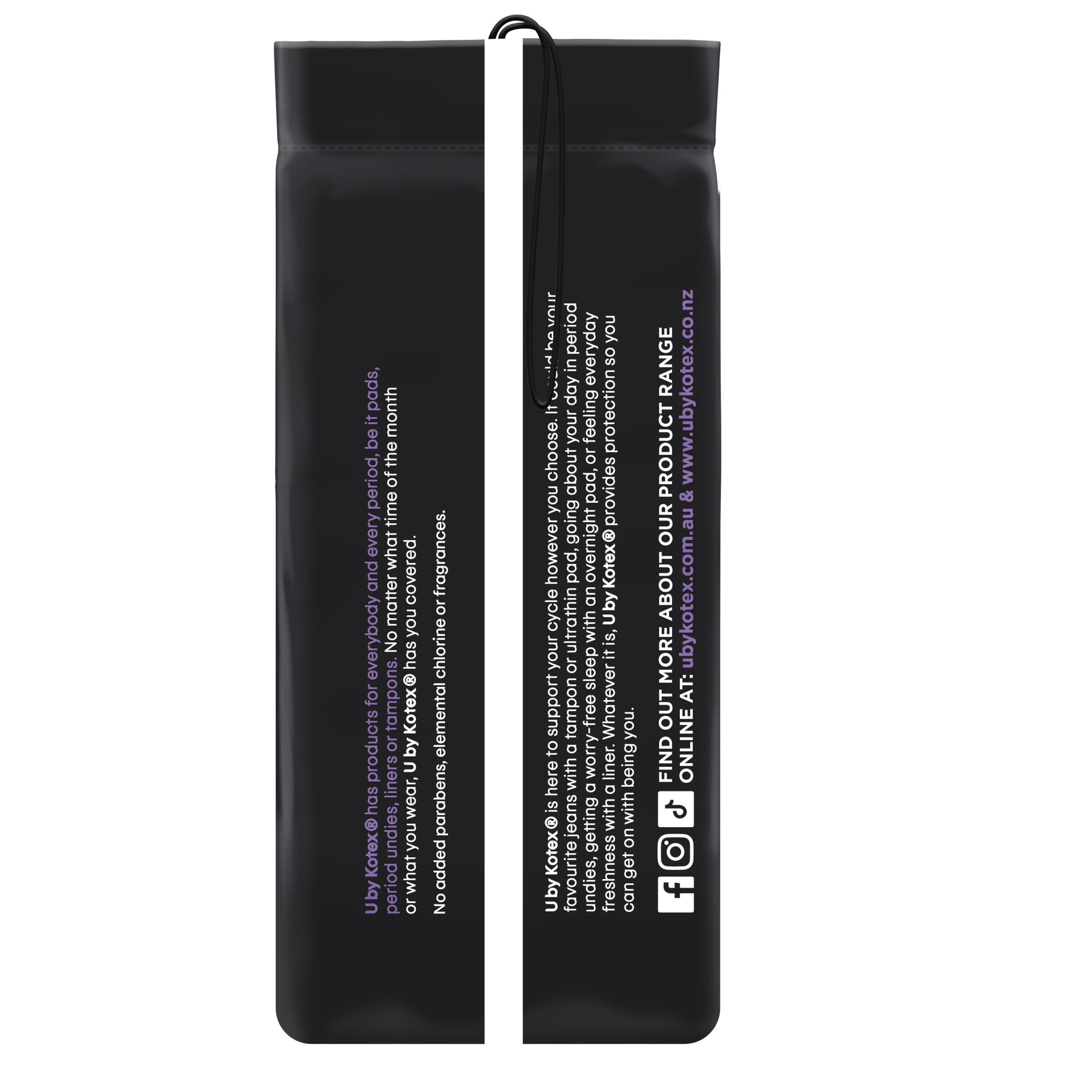 U BY KOTEX PADS EXTRA OVERNIGHT LONG WINGS 8 PACK - Image 6