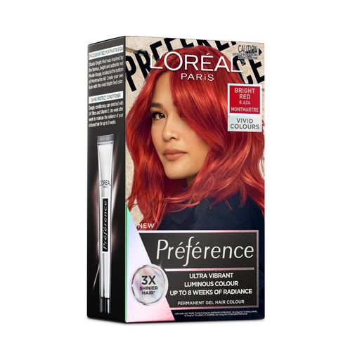 LOREAL PREFERENCE VIVIDS 8.624 BRIGHT RED