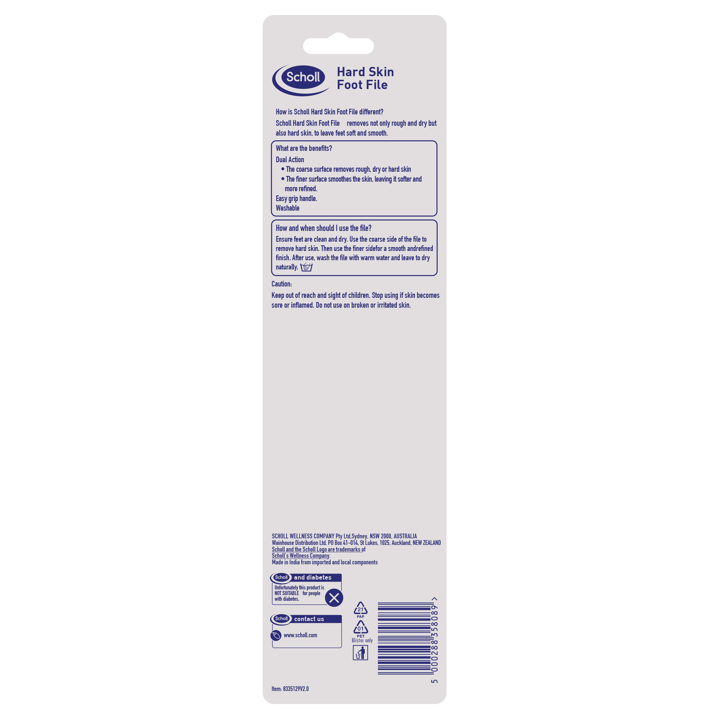 SCHOLL HARD SKIN FOOT FILE DUAL ACTION - Image 3