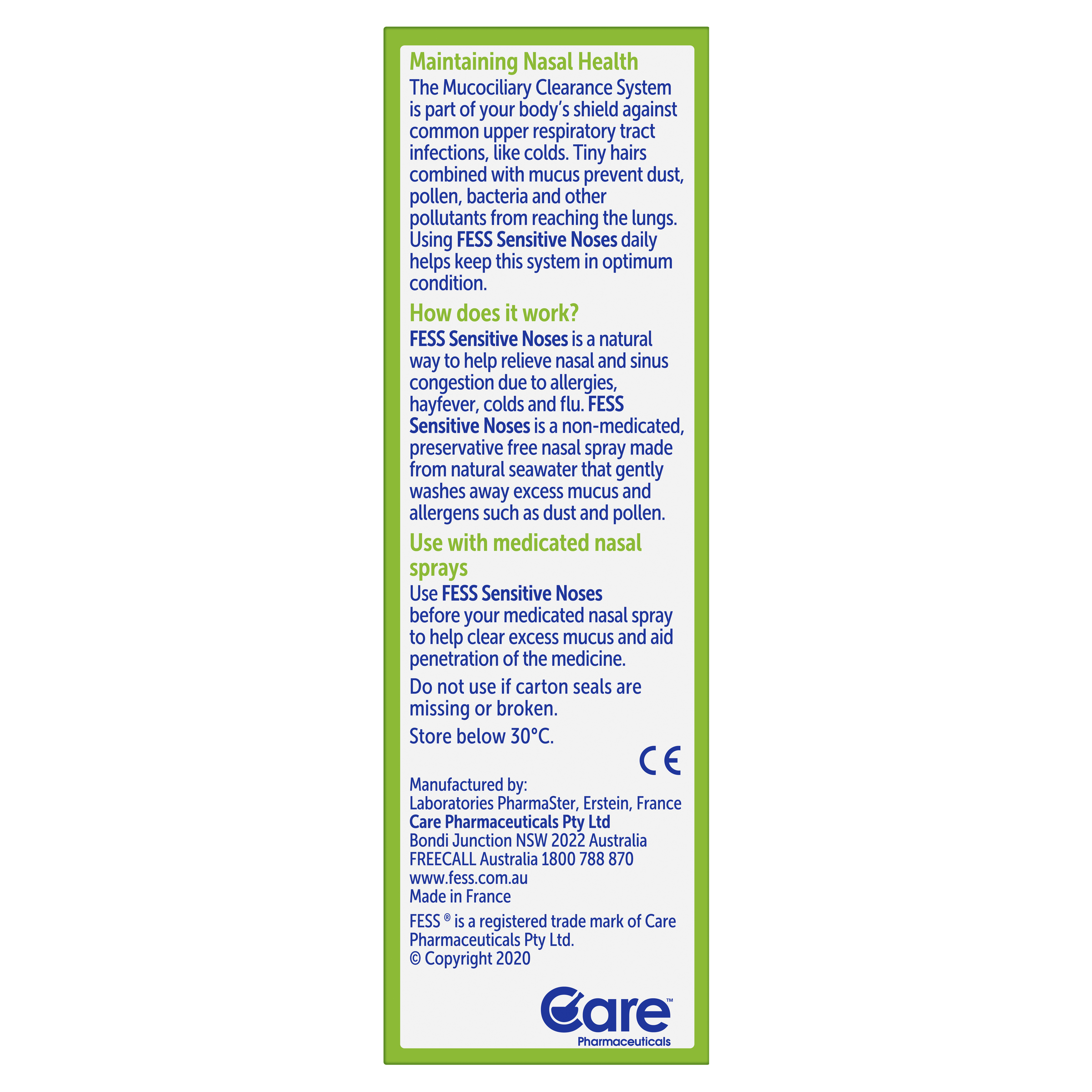 FESS SENSITIVE NOSES NASAL SPRAY 30ML - Image 3