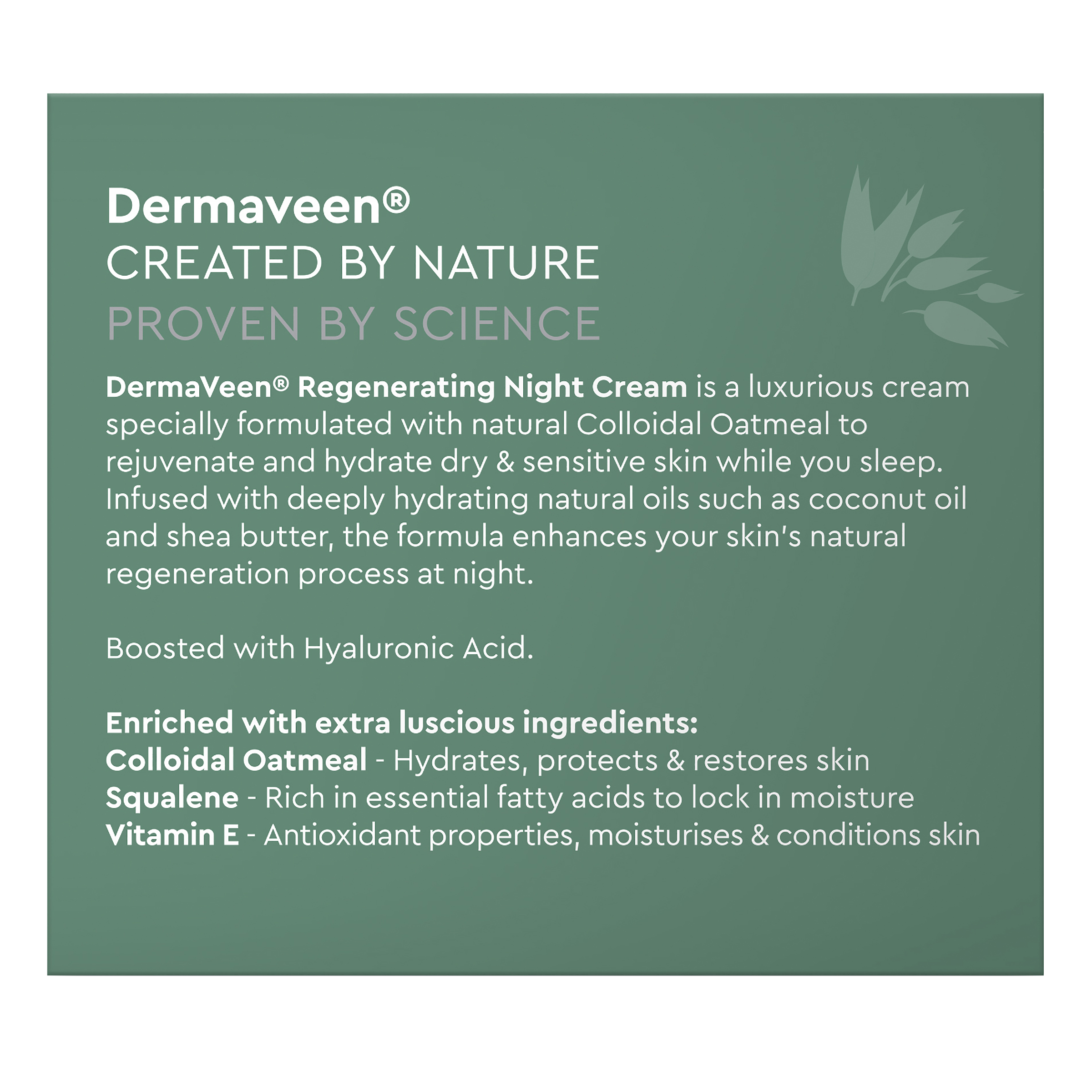 DERMAVEEN FACE REGENERATING NIGHT CREAM 50ML - Image 3