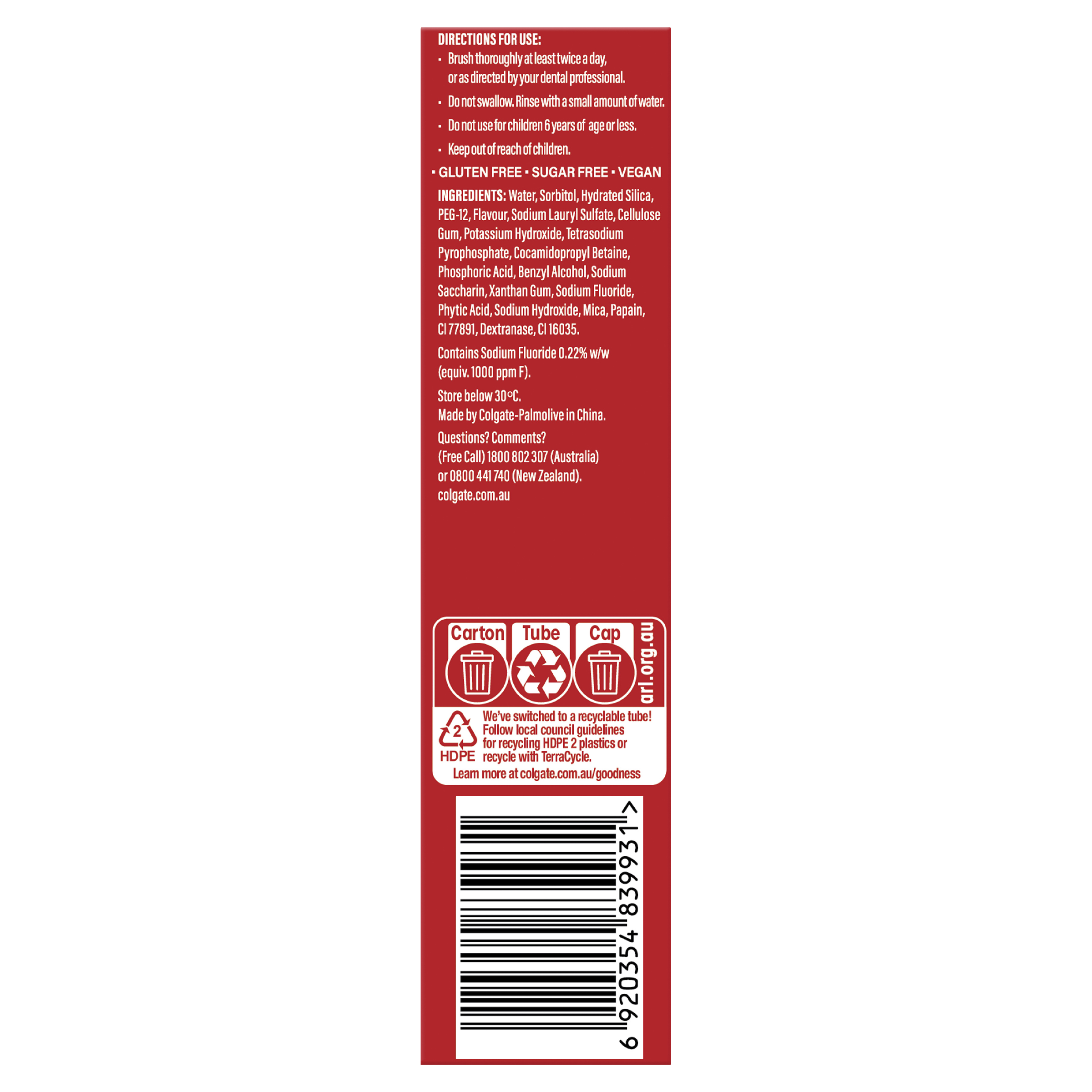 COLGATE TOOTHPASTE OPTIC WHITE ENZYME 100G - Image 2