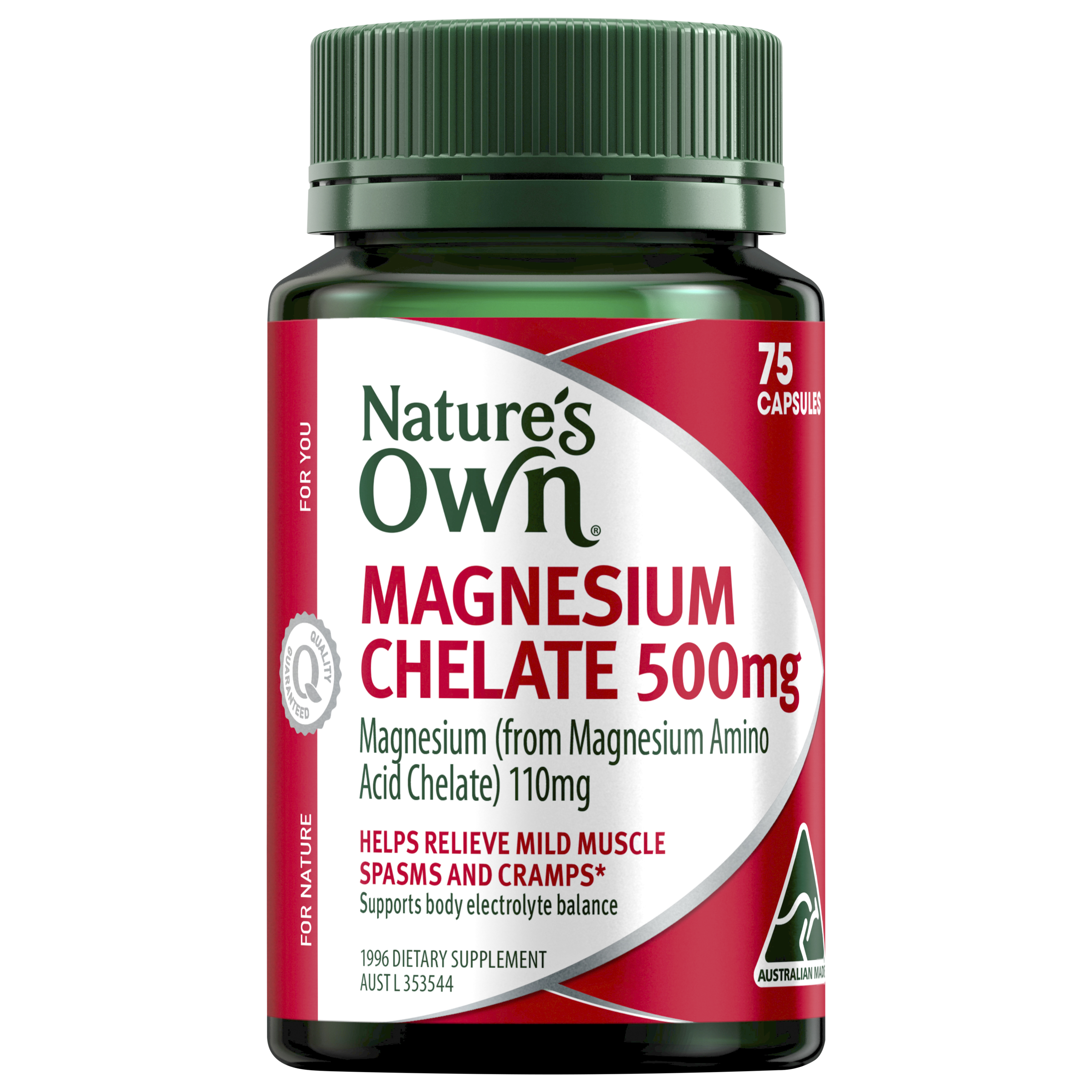 NATURES OWN MAGNESIUM CHELATE 500MG 75 TABLETS