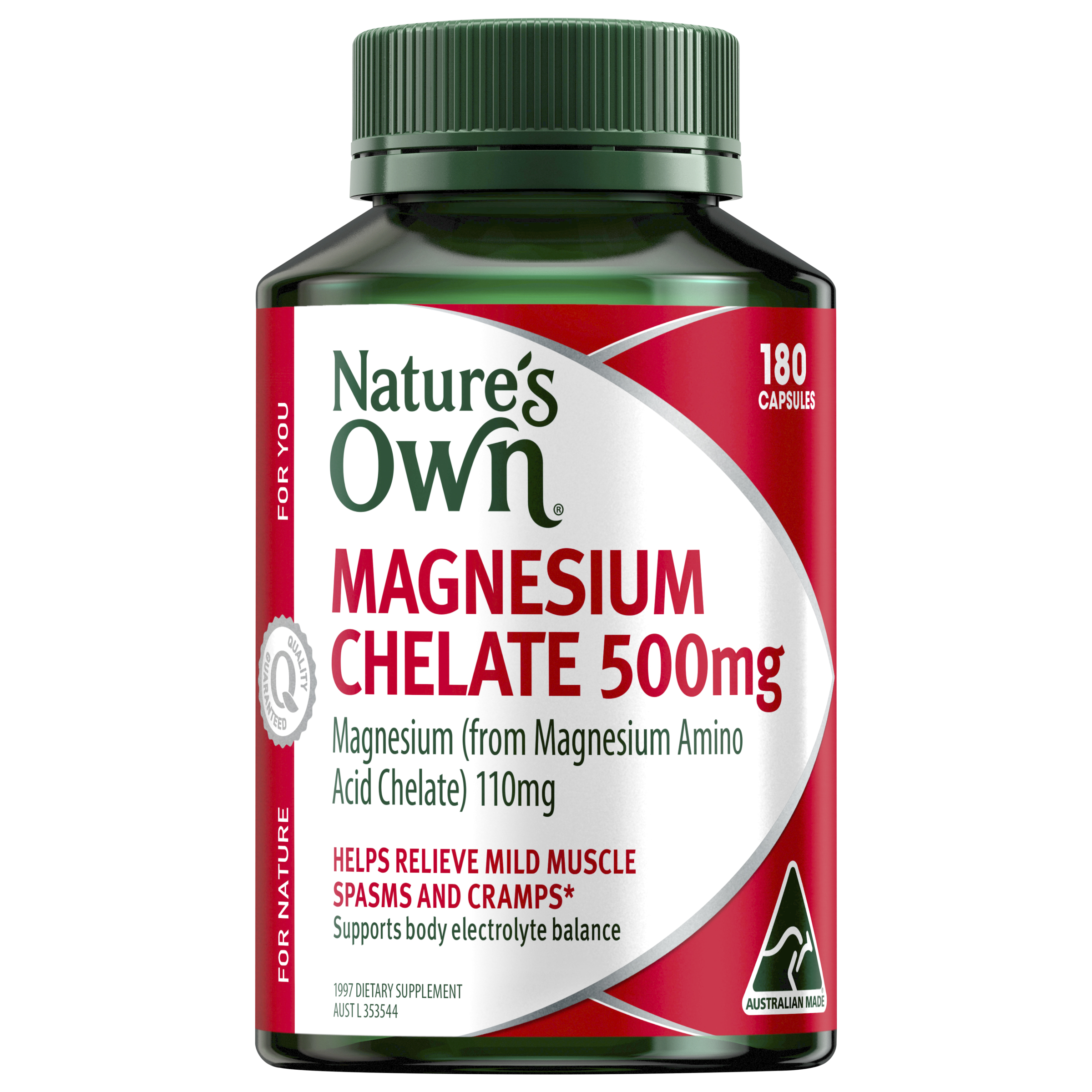 NATURES OWN MAGNESIUM CHELATE 500MG 180 TABLETS