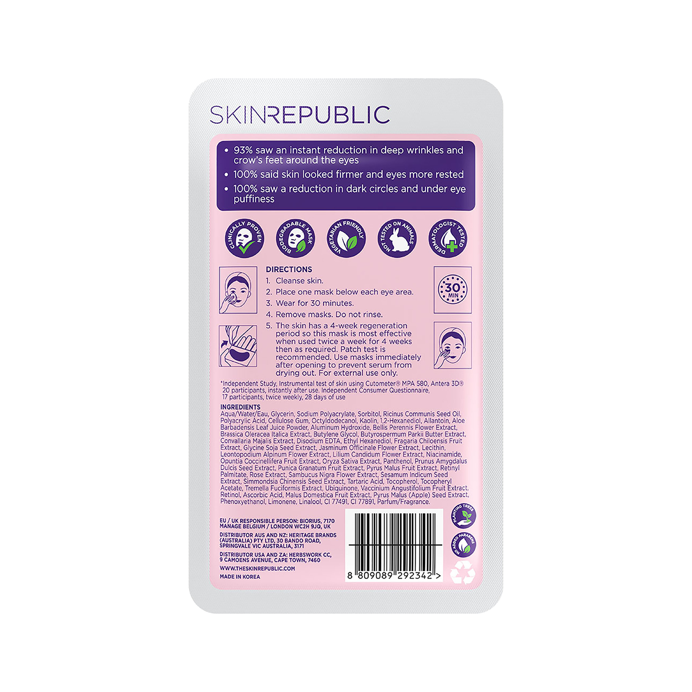 SKIN REPUBLIC RETINOL EYE PATCH 3 PACK - Image 2