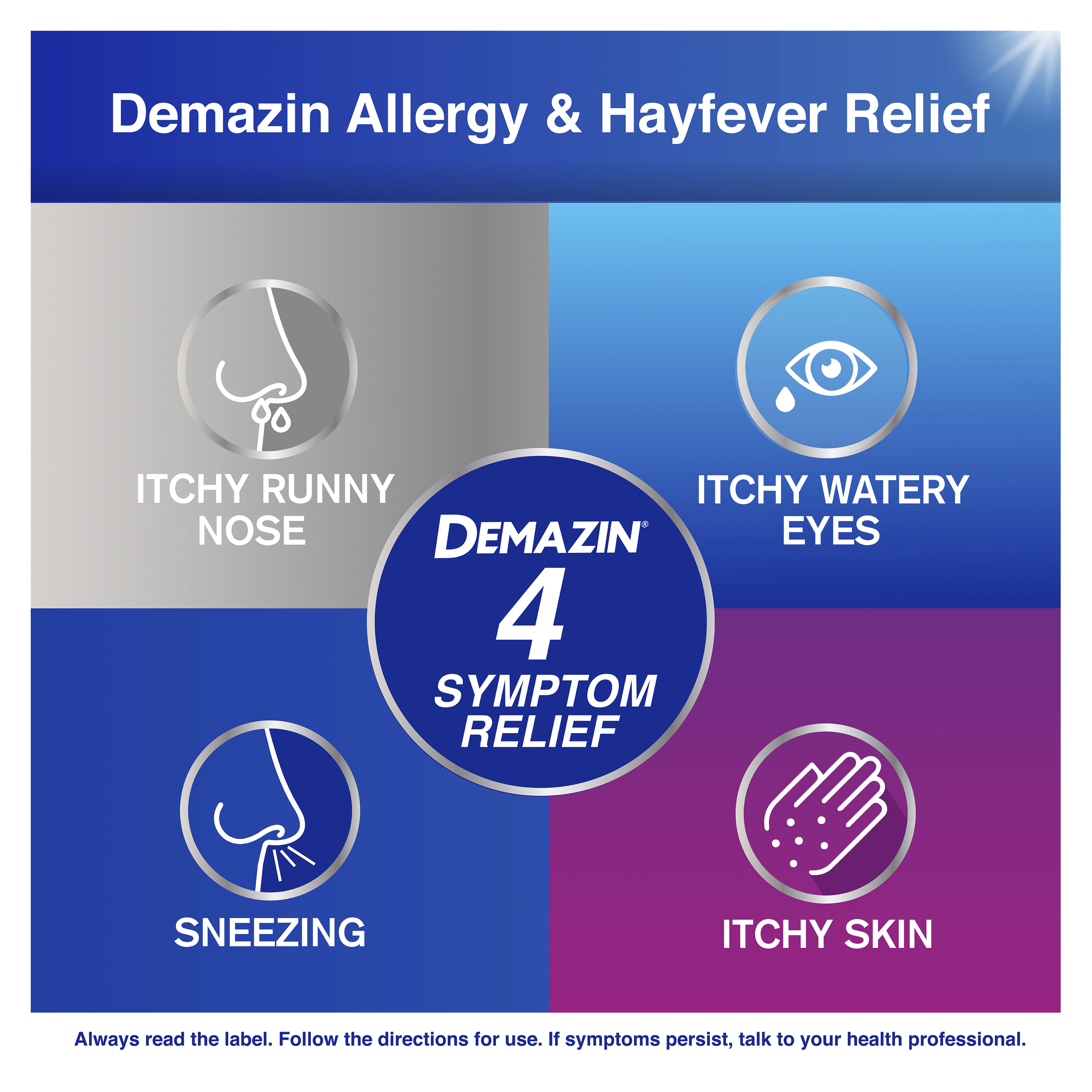 DEMAZIN ALLERGY + HAYFEVER 60 TABLETS - Image 7