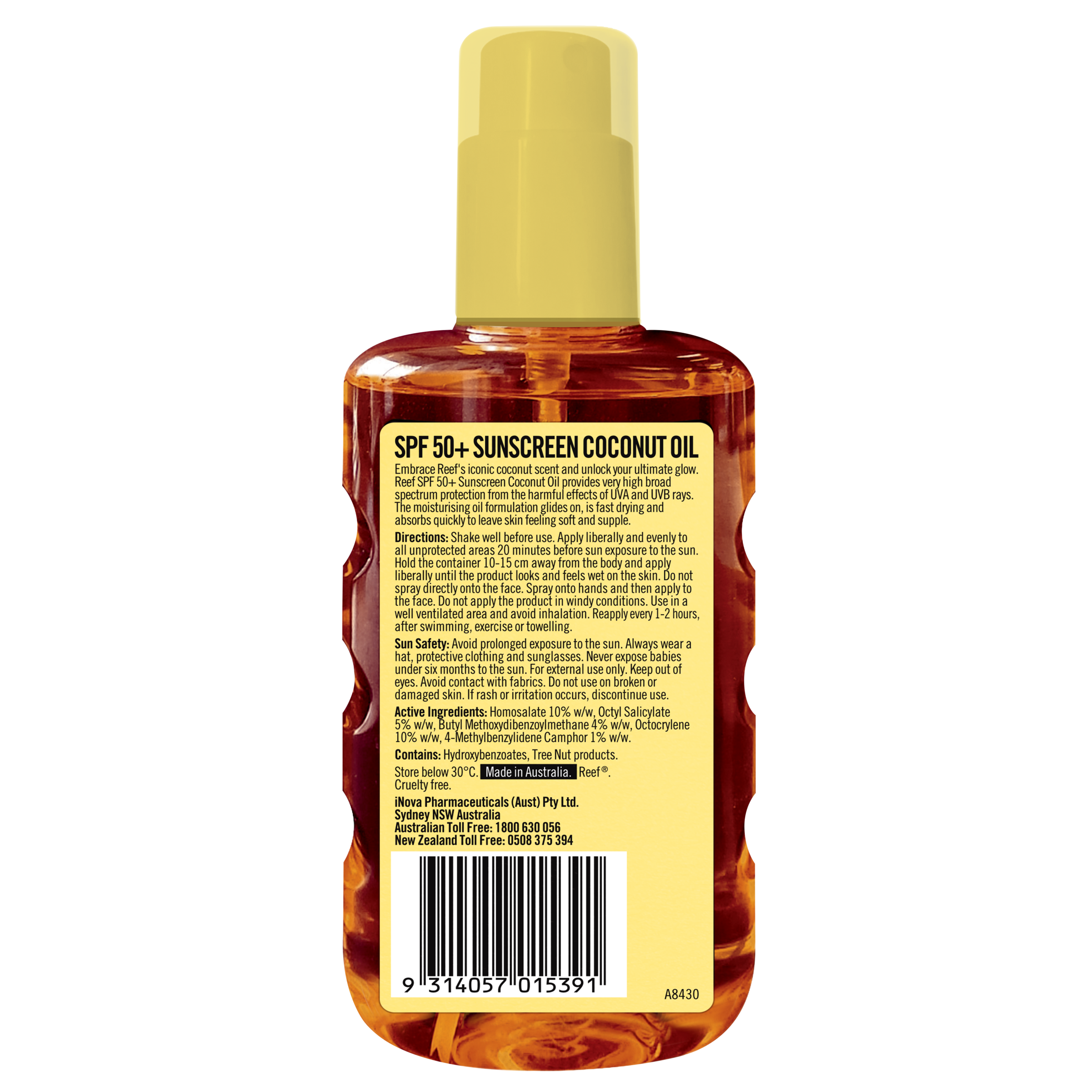 REEF SUNSCREEN OIL SPF50+ 220ML - Image 2