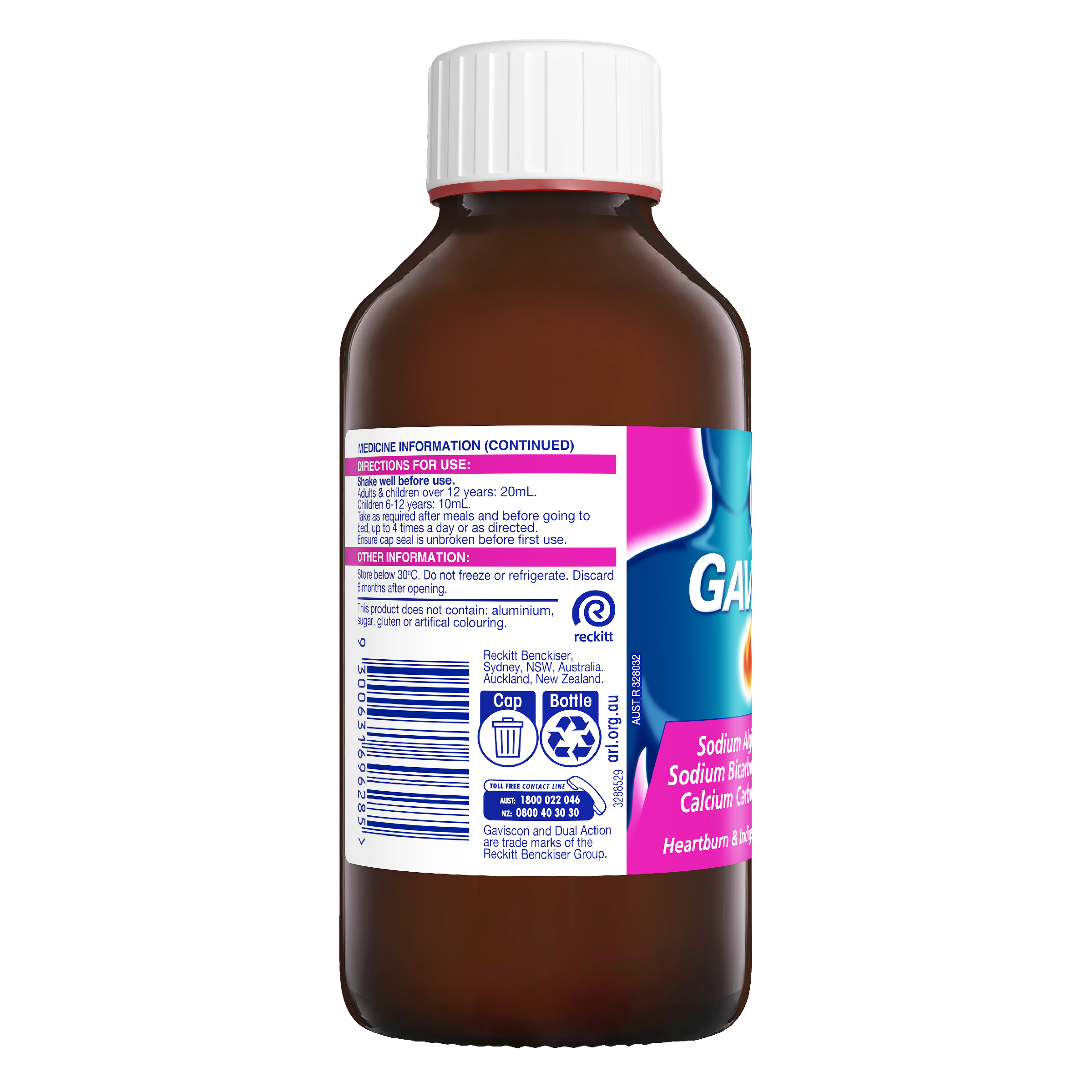 GAVISCON DUAL ACTION MIXED BERRY LIQUID 300ML - Image 3