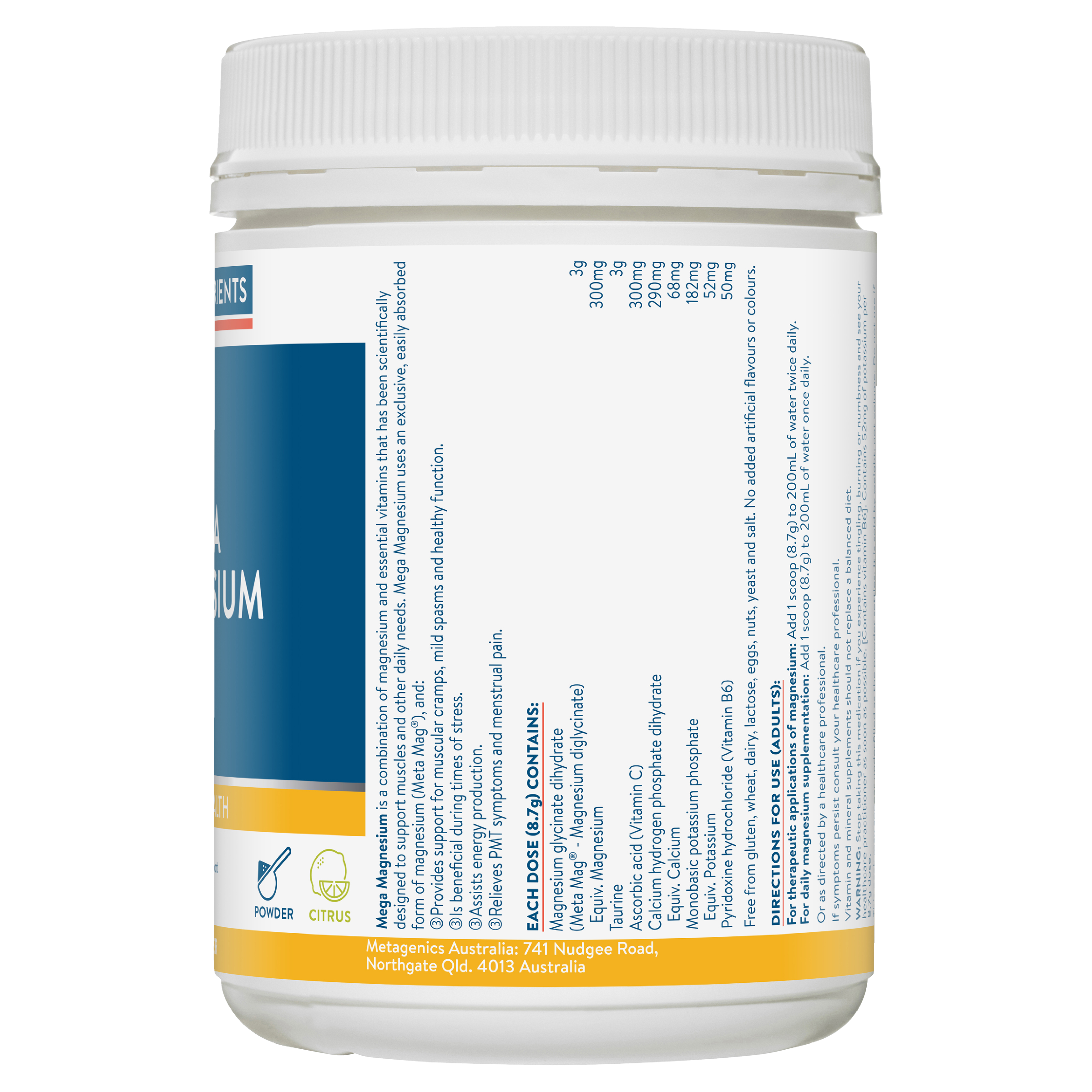 ETHICAL NUTRIENTS MEGA MAGNESIUM ENERGY POWDER 140G - Image 3