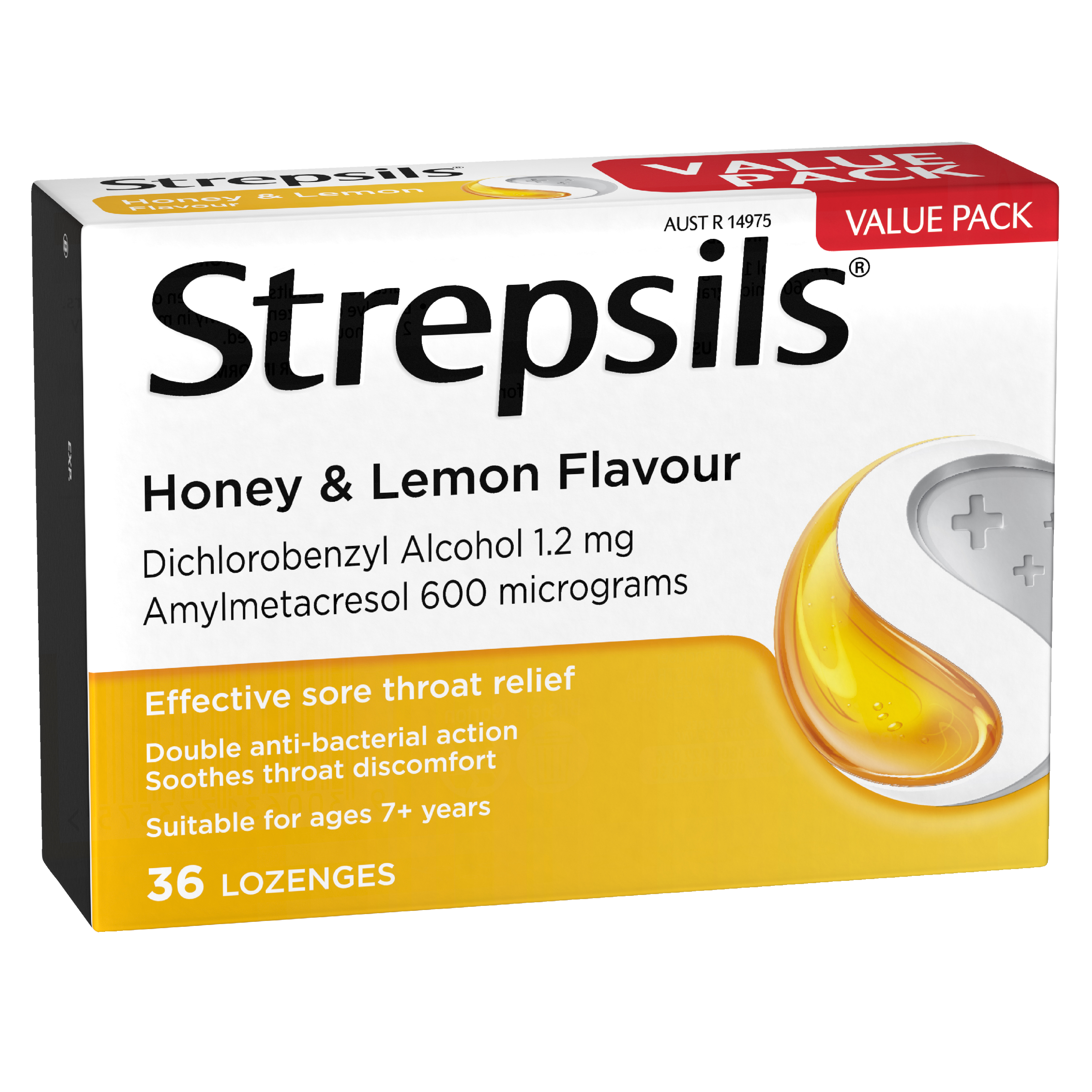 STREPSILS HONEY & LEMON 36 LOZENGES - Image 7