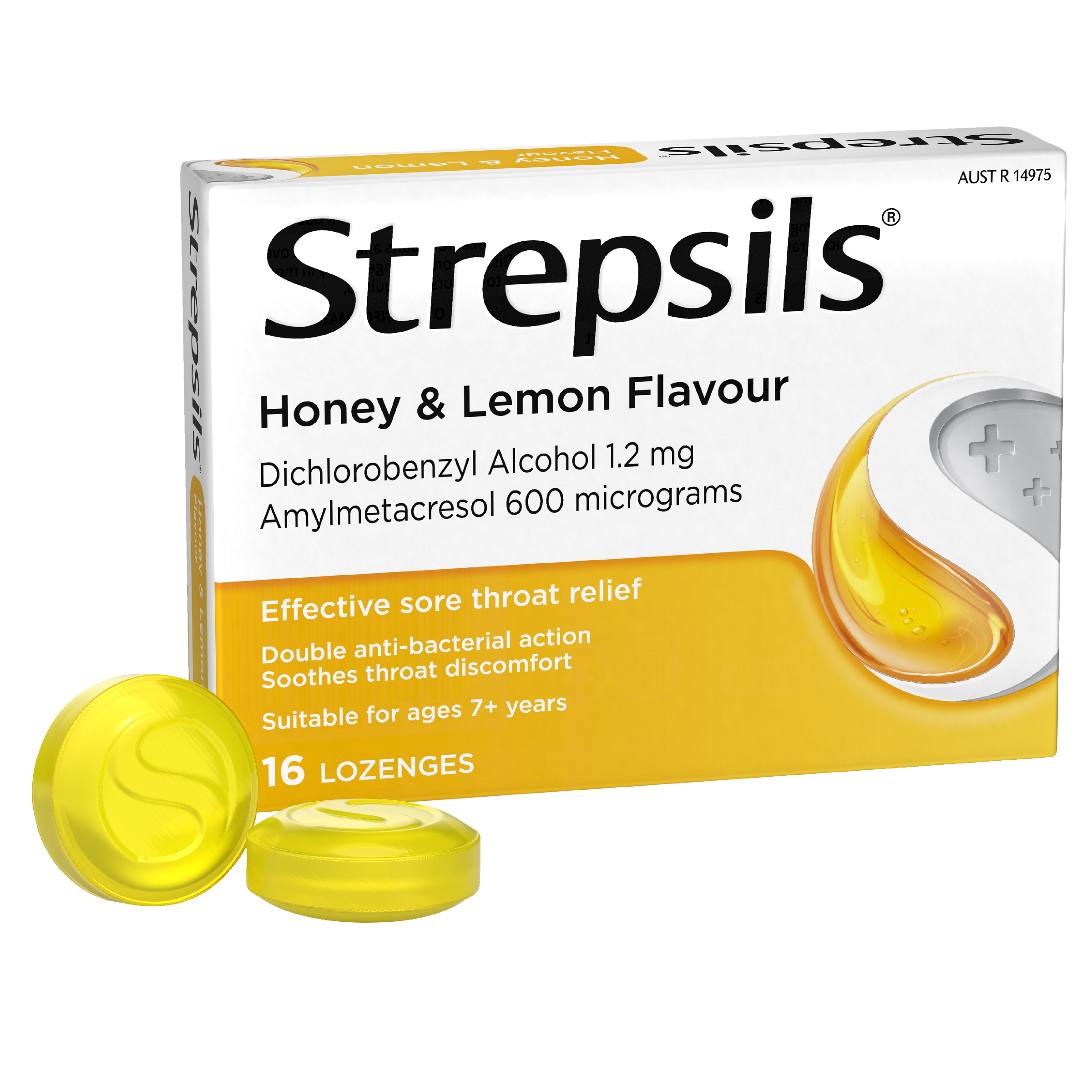 STREPSILS HONEY & LEMON 16 LOZENGES