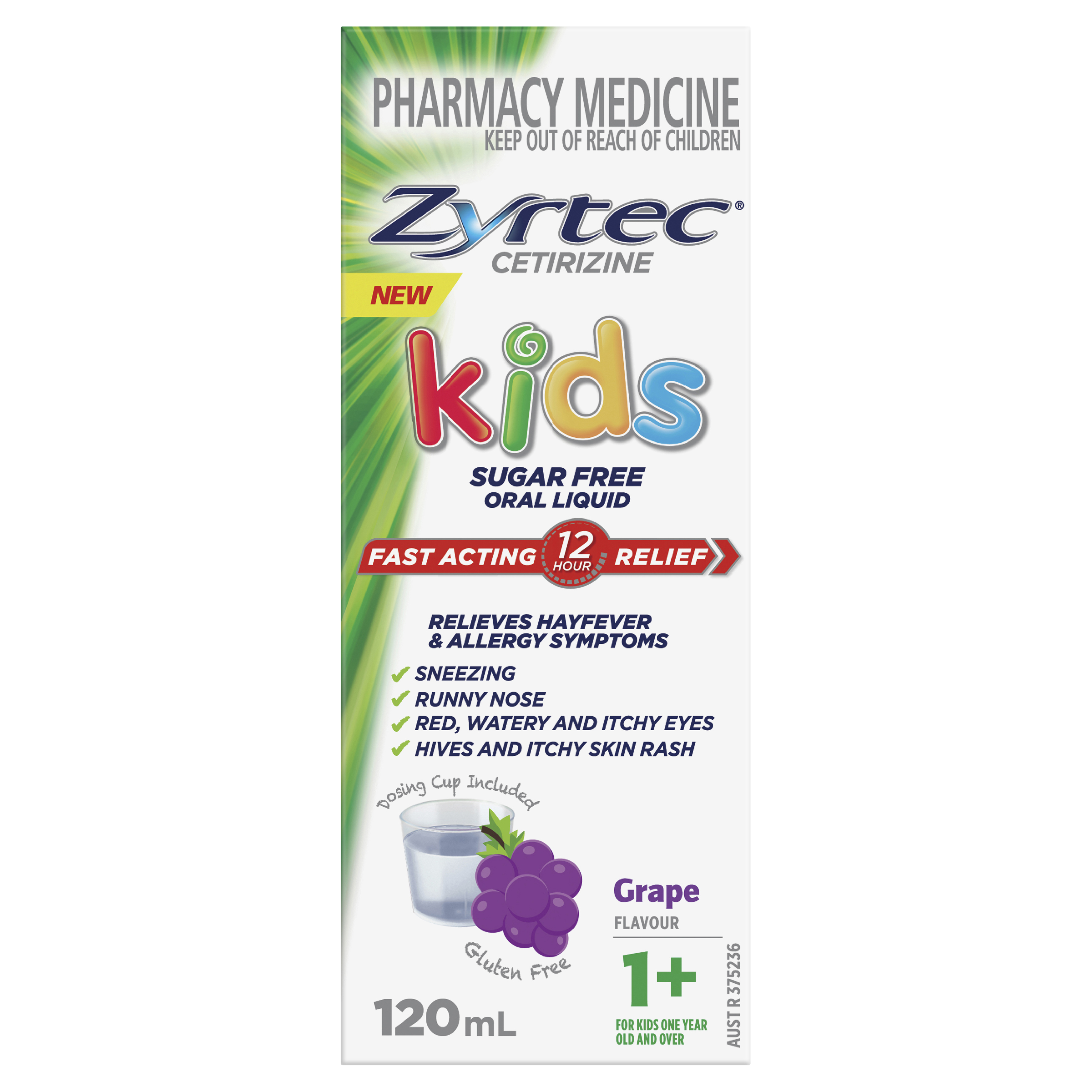 ZYRTEC KIDS LIQUID GRAPE 120ML - Image 2