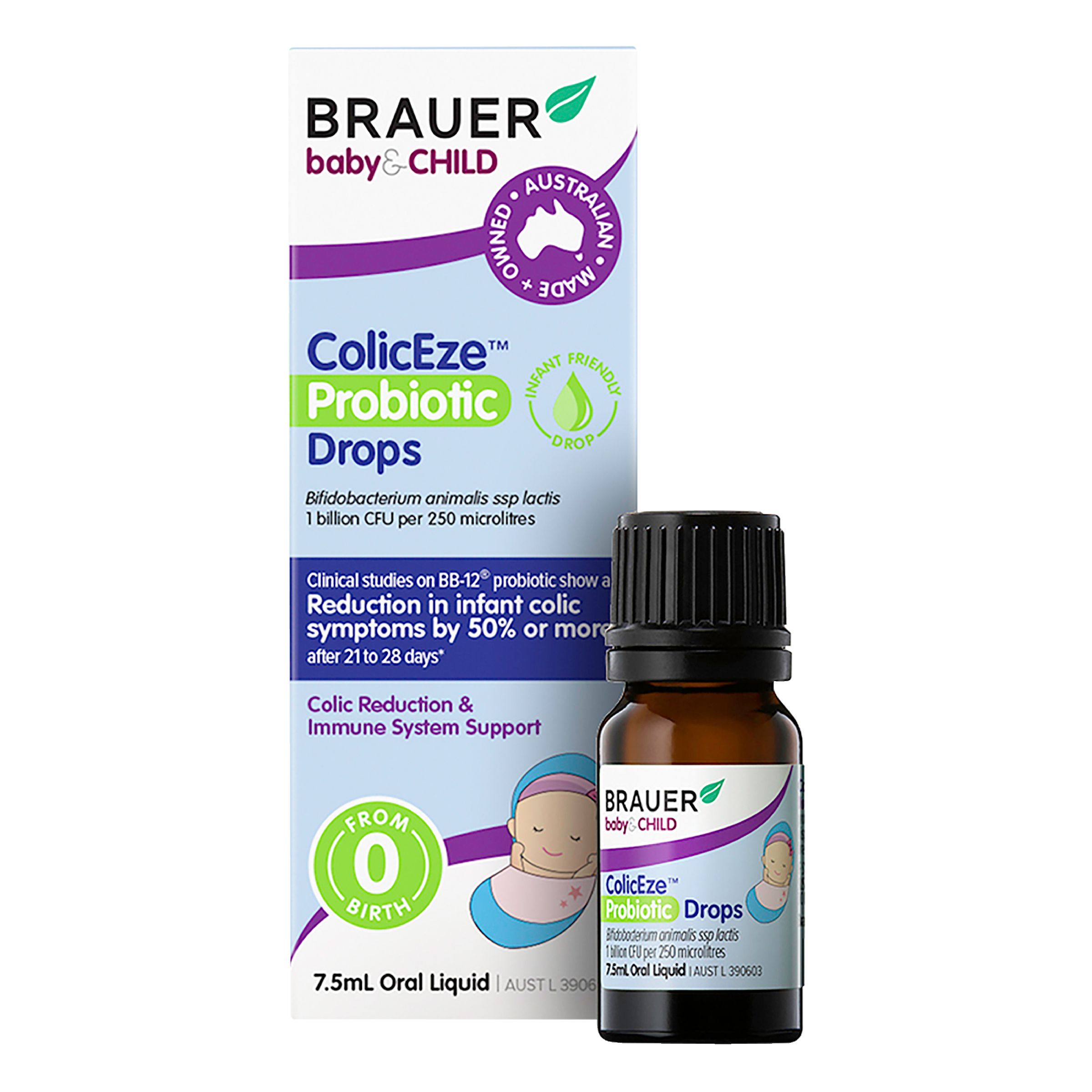 BRAUER COLICEZE PROBIOTIC DROPS FOR INFANTS 7.5ML - Image 2