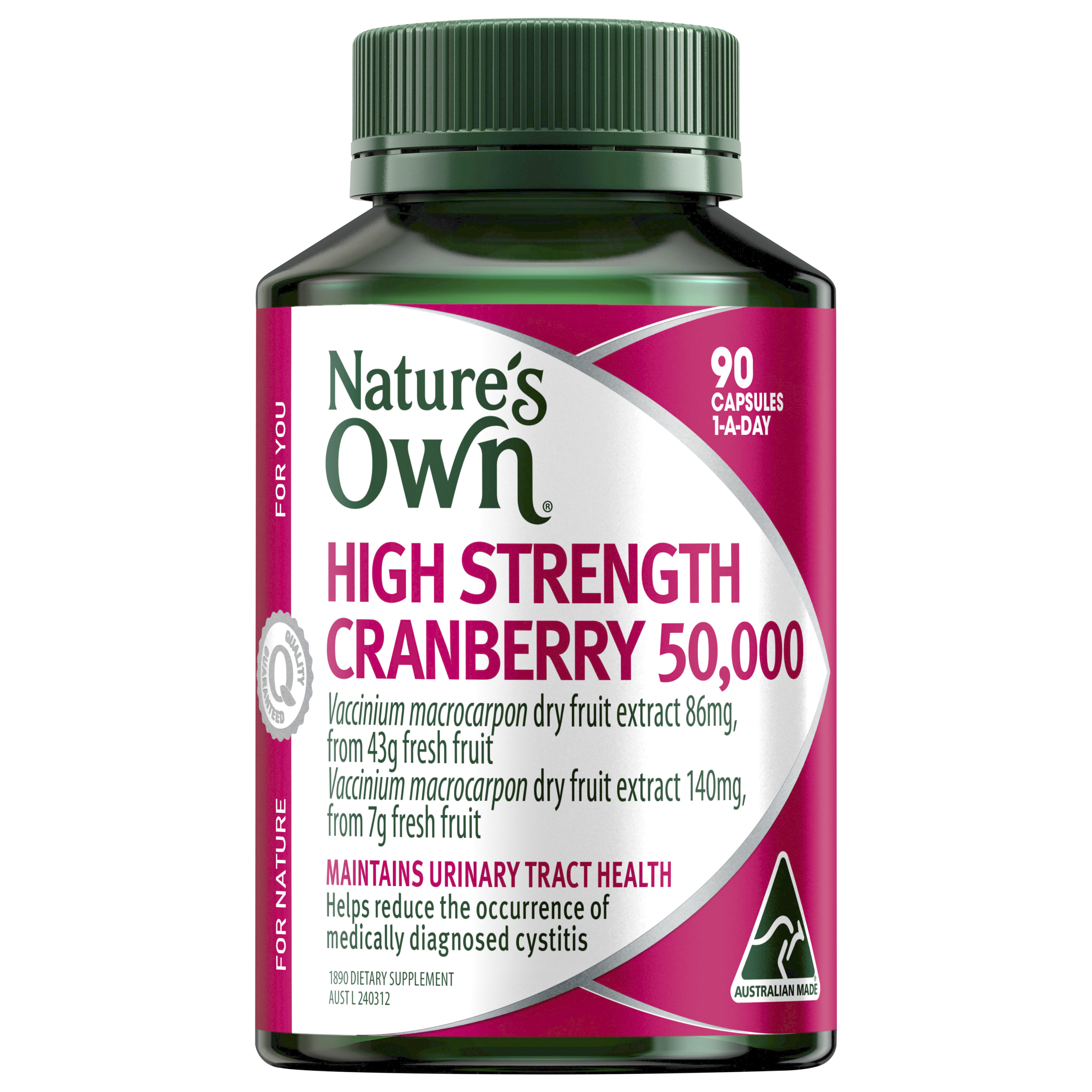 NATURES OWN HIGH STRENGTH CRANBERRY 50000MG 90 CAPSULES