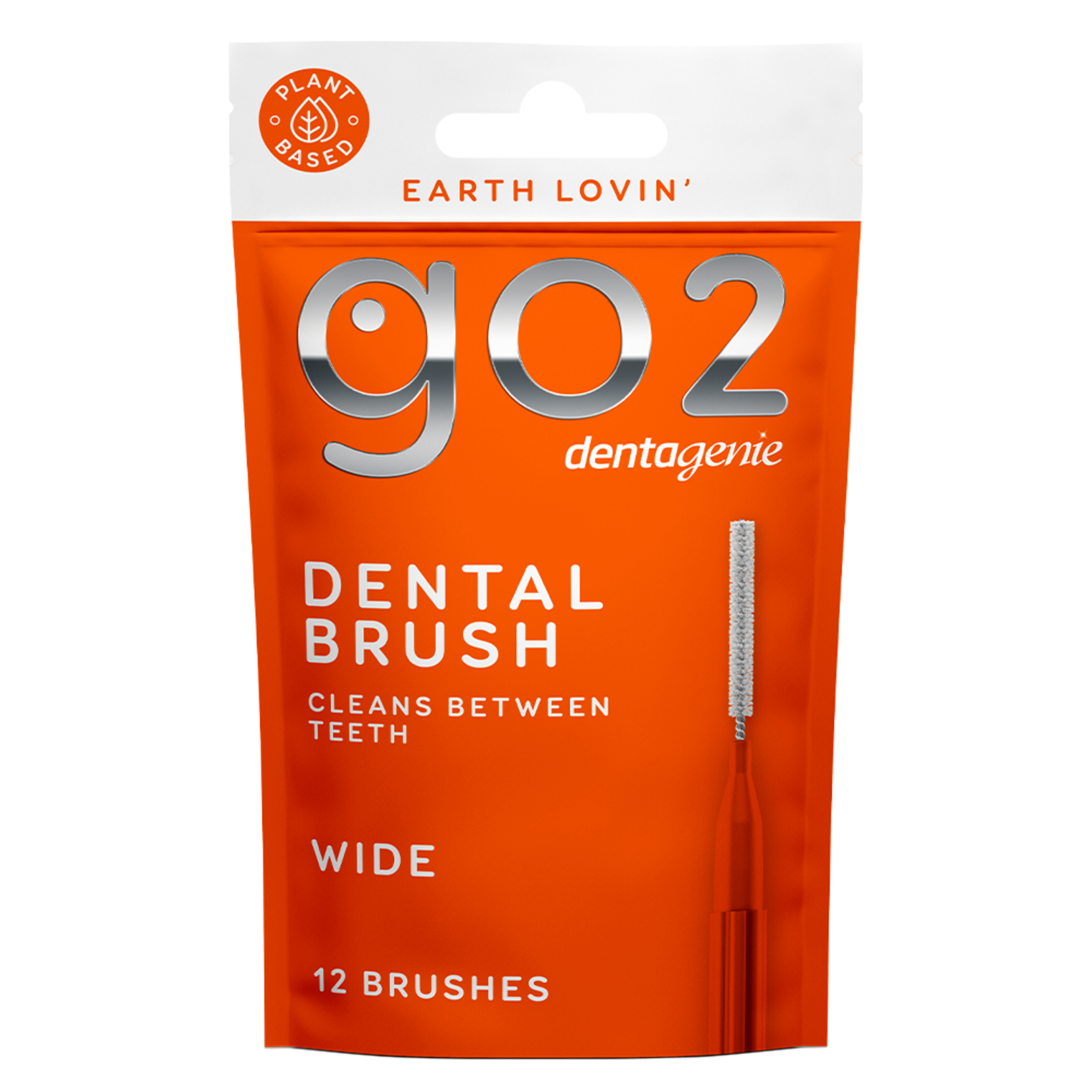 GO2 DENTAGENIE INTERDENTAL BRUSH SIZE 4 ORANGE 12 PACK