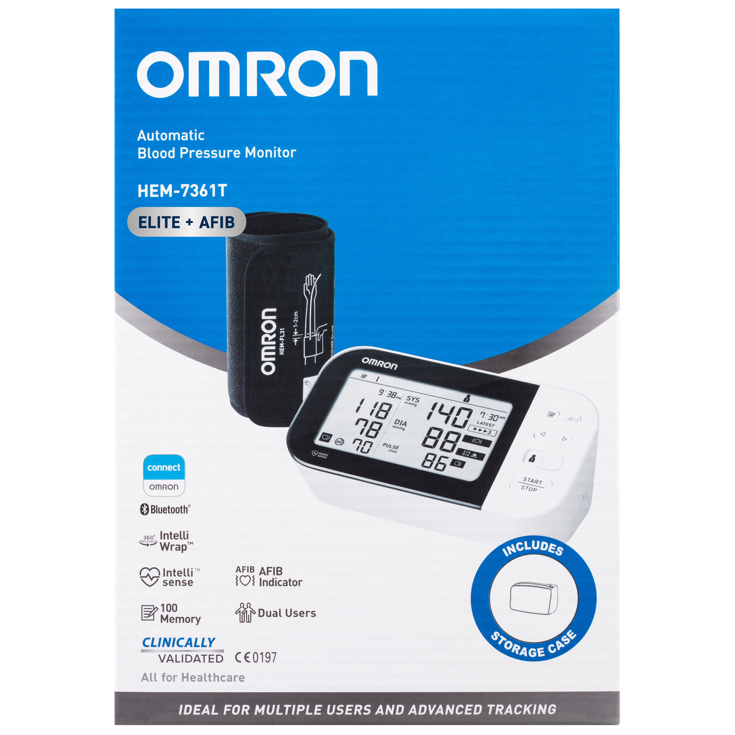 OMRON BLOOD PRESSURE MONITOR PLUS AFIB HEM7361T - Image 2