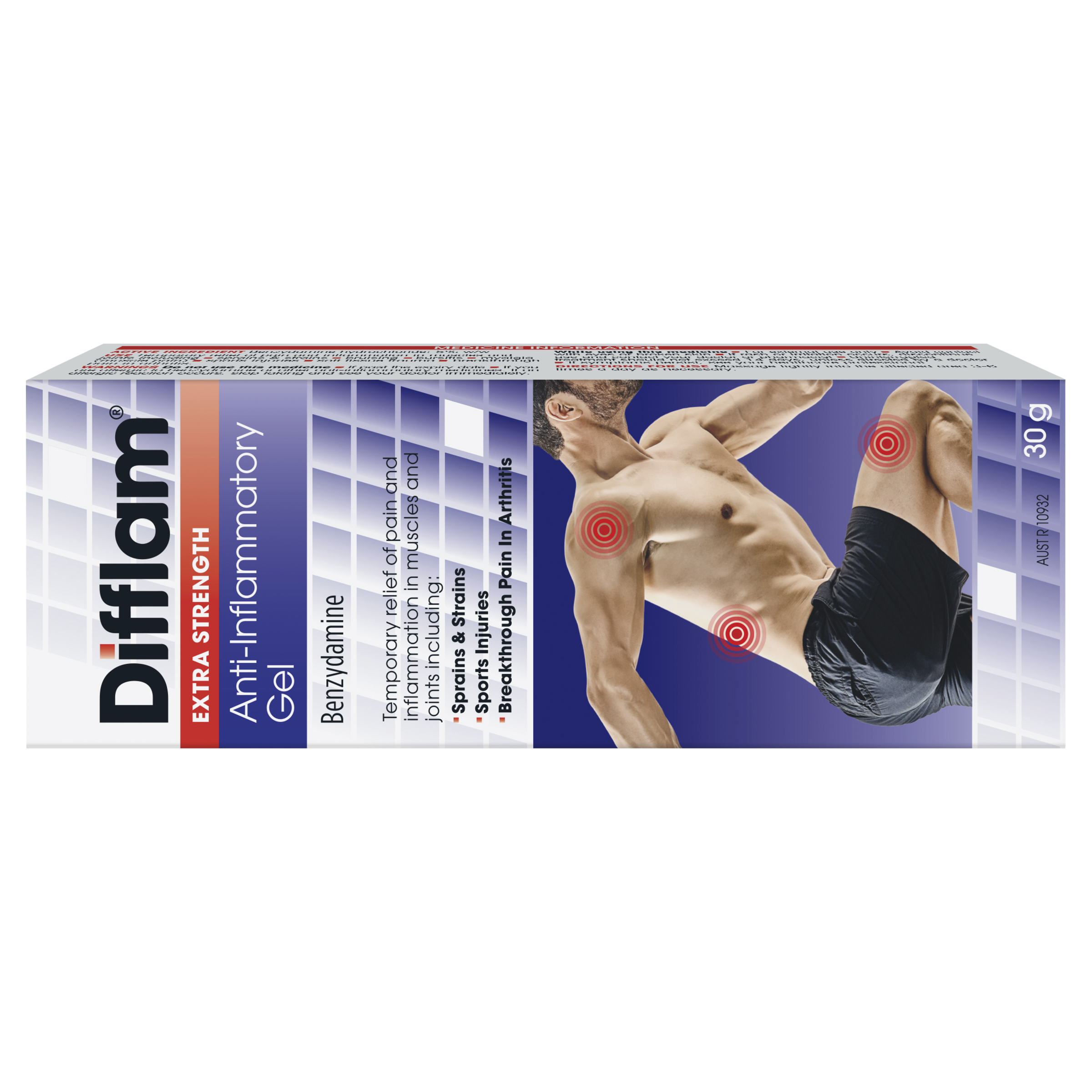 DIFFLAM ANTI INFLAMMATORY EXTRA STRENGTH 5% GEL 30G - Image 2