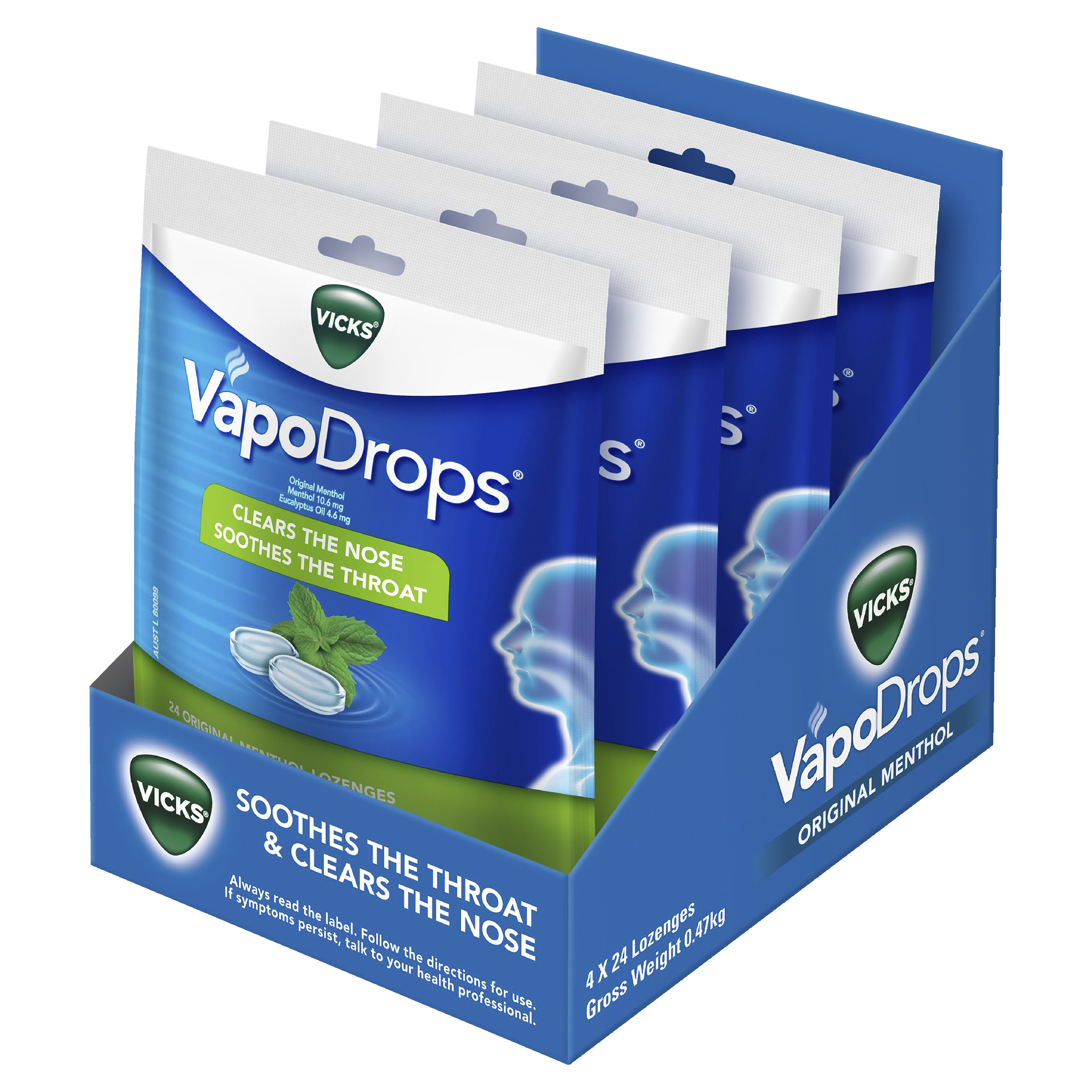 VICKS VAPODROPS ORIGINAL MENTHOL 24 PACK - Image 4