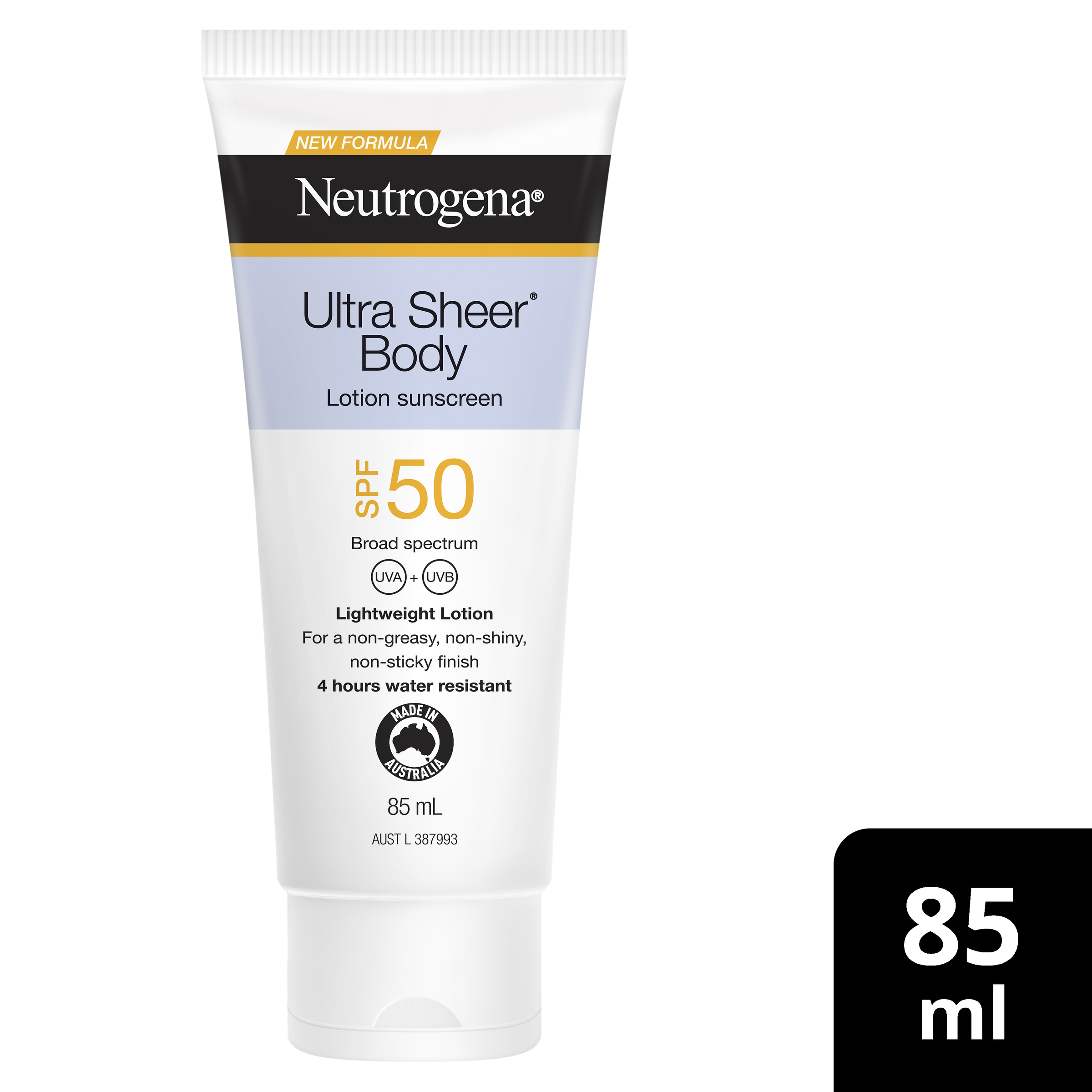 NEUTROGENA ULTRA SHEER BODY LOTION SPF50 85ML - Image 5