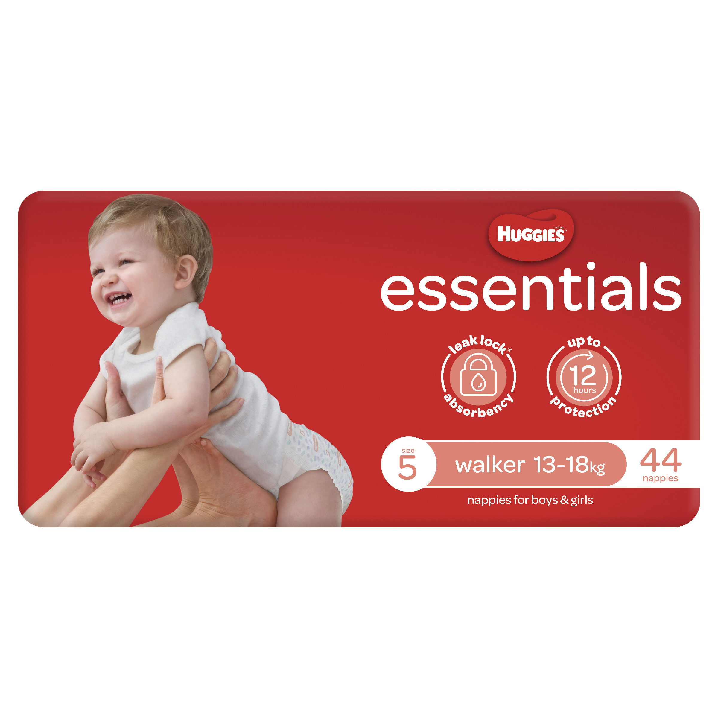 HUGGIES ESSENTIALS NAPPIES WALKER 44 PACK - Image 2