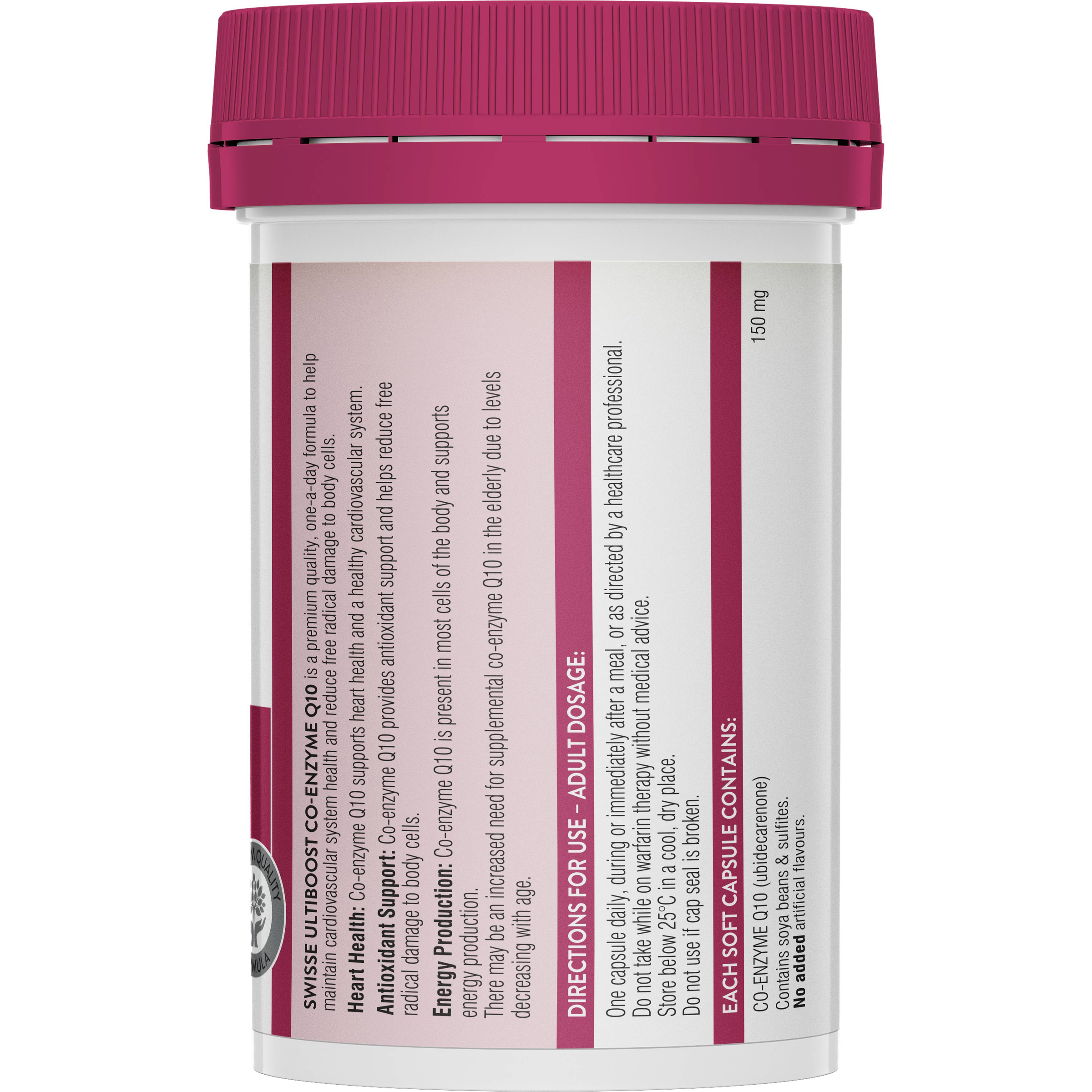 SWISSE COQ10 150MG  50 CAPSULES - Image 2