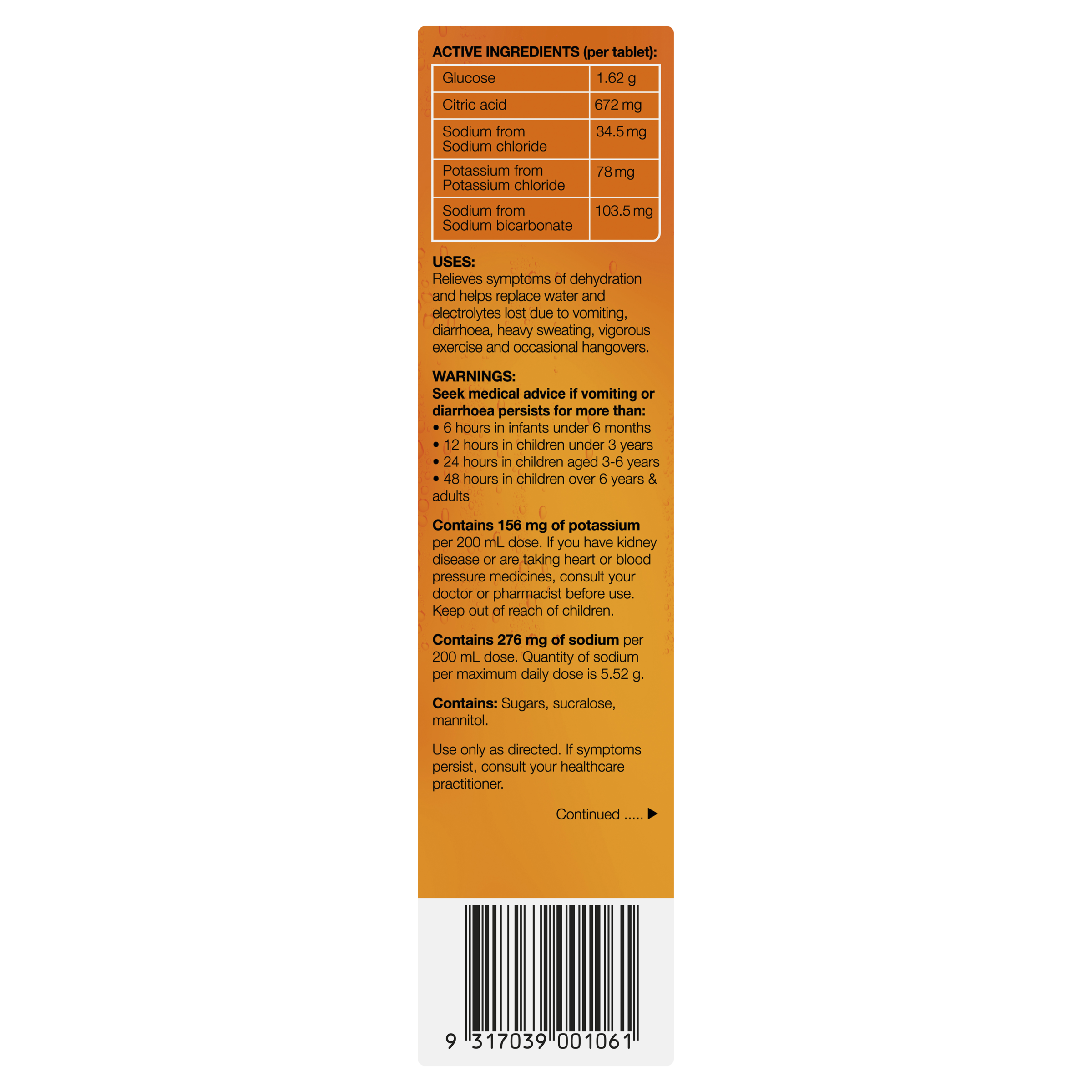 HYDRALYTE EFFERVESCENT ORANGE 20 TABLETS - Image 4