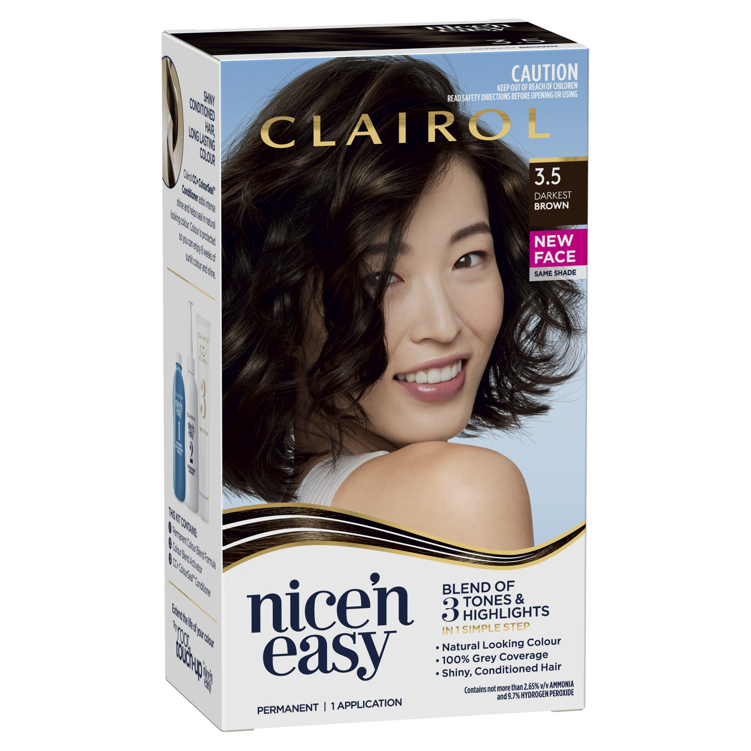 CLAIROL NICE N EASY 3.5 DARKEST BROWN