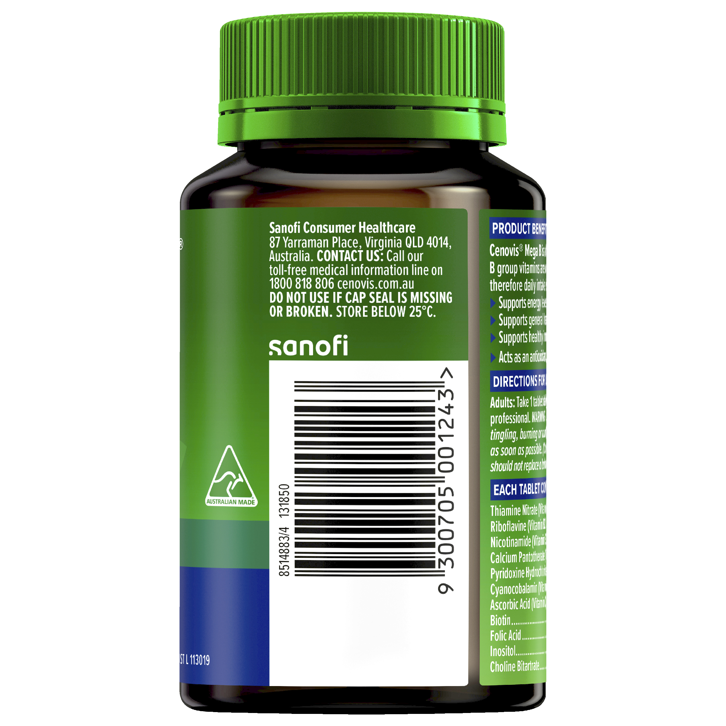 CENOVIS MEGA B 100 TABLETS - Image 2