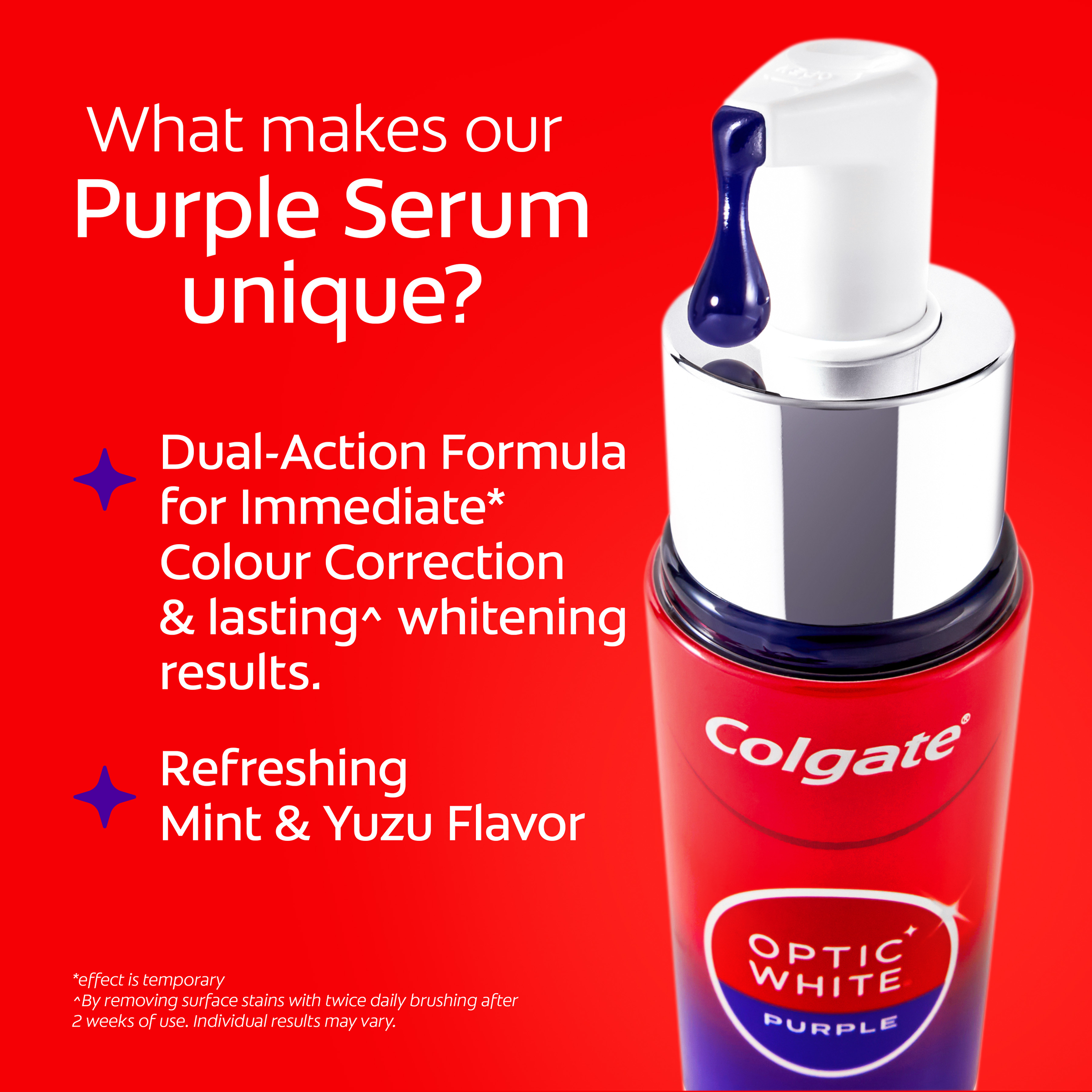 COLGATE OPTIC WHITE PURPLE SERUM 40ML - Image 8
