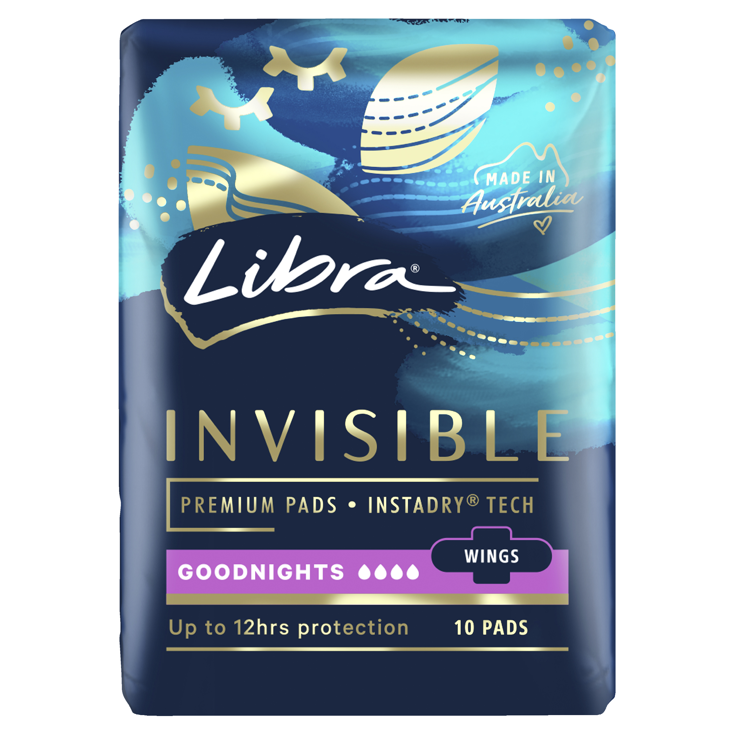 LIBRA PADS INVISIBLE EXTRA LONG WINGS 10 PACK - Image 2