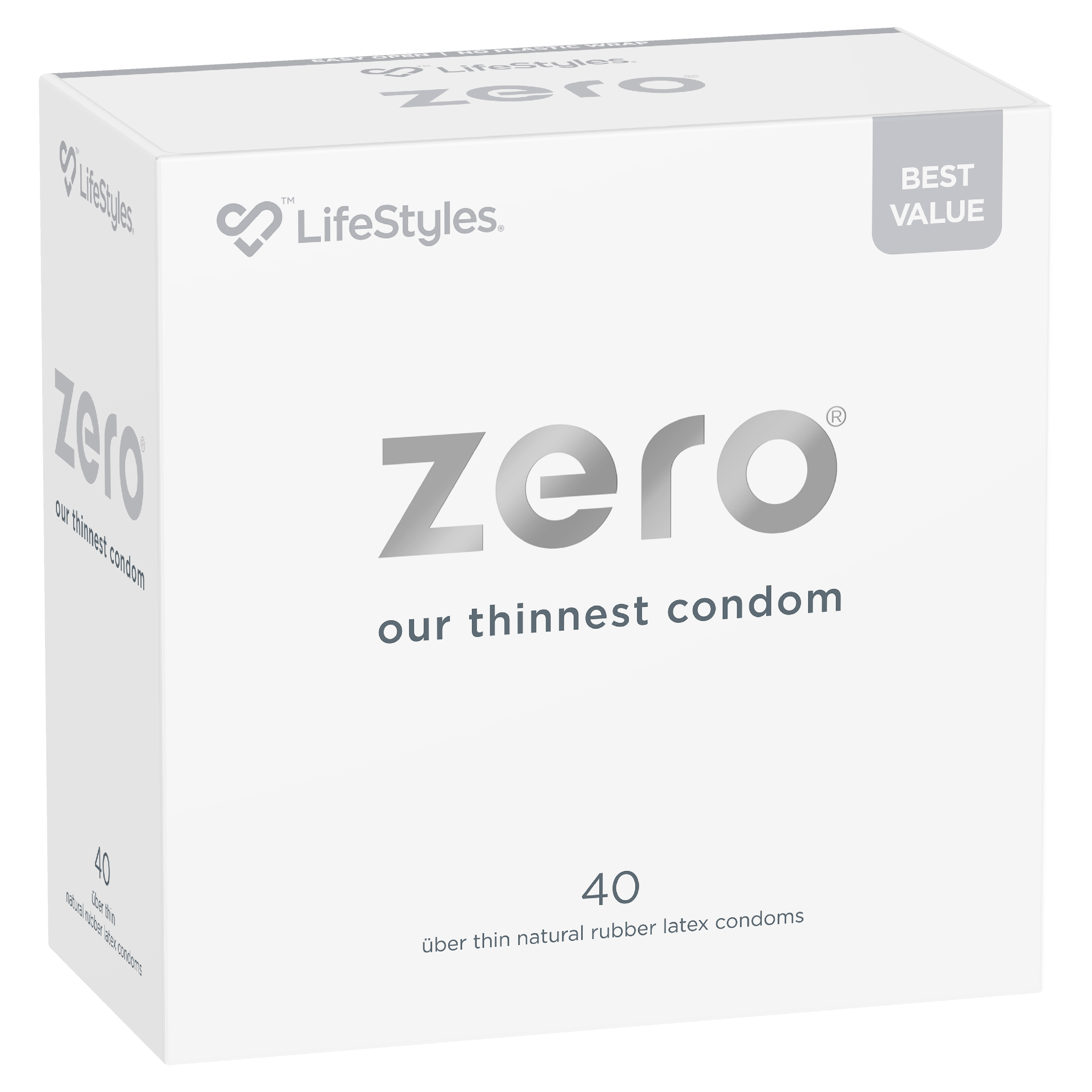 LIFESTYLES ZERO CONDOMS 40 PACK