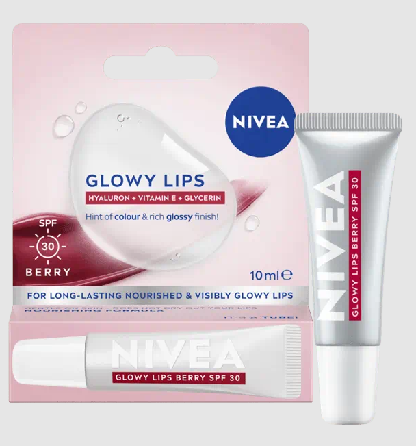 NIVEA GLOWY LIPS TINTED BERRY 10ML