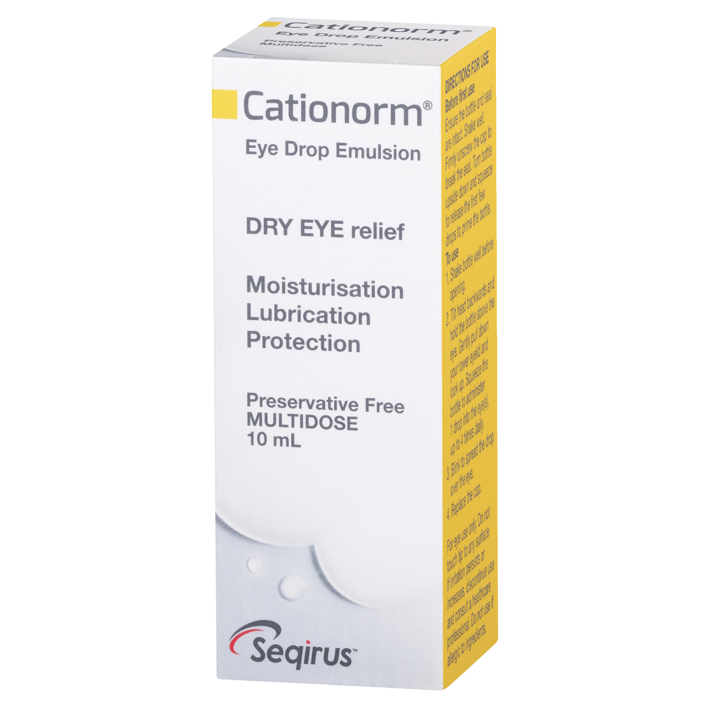CATIONORM PRESERVATIVE FREE MULTI DOSE EYE DROPS 10ML - Image 10