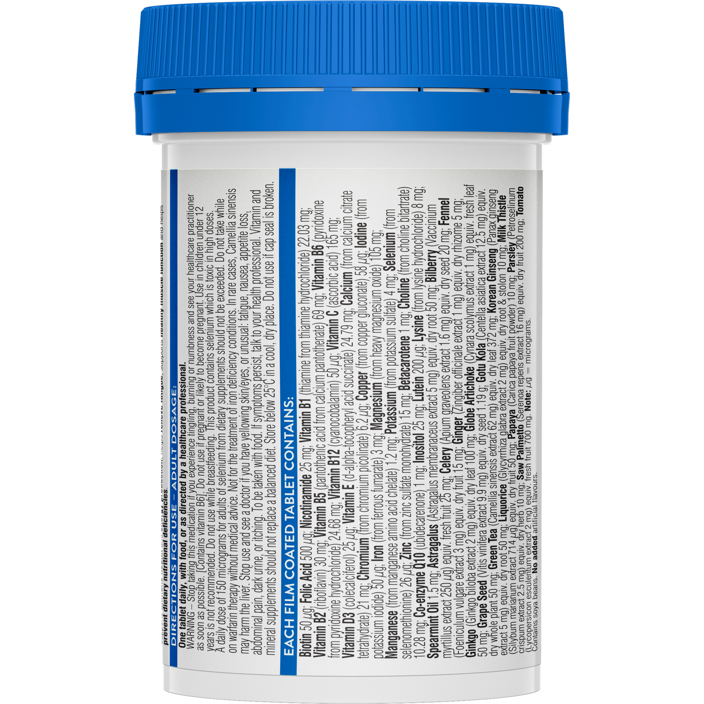 SWISSE ULTIVITE MENS MULTIVITAMIN TABLETS 60 - Image 2