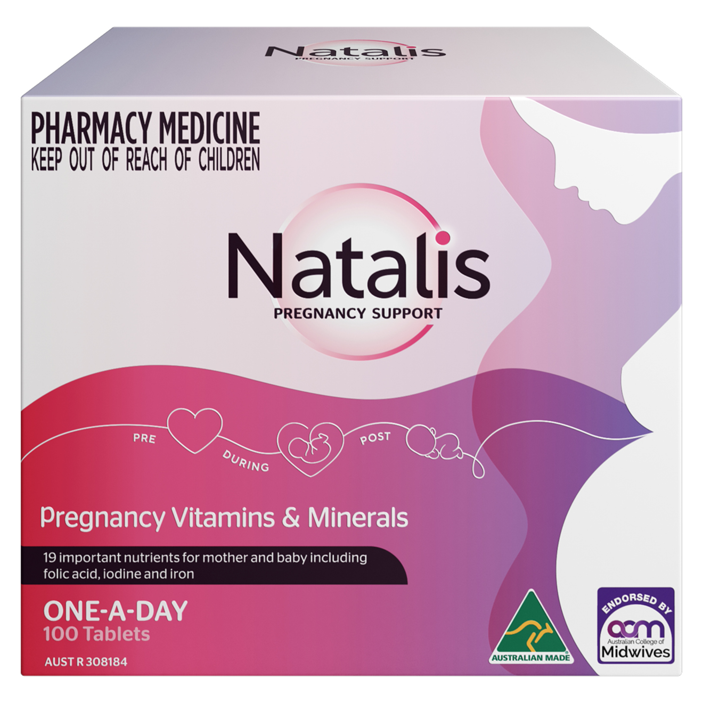 NATALIS PREGNANCY SUPPORT 100 TABLETS