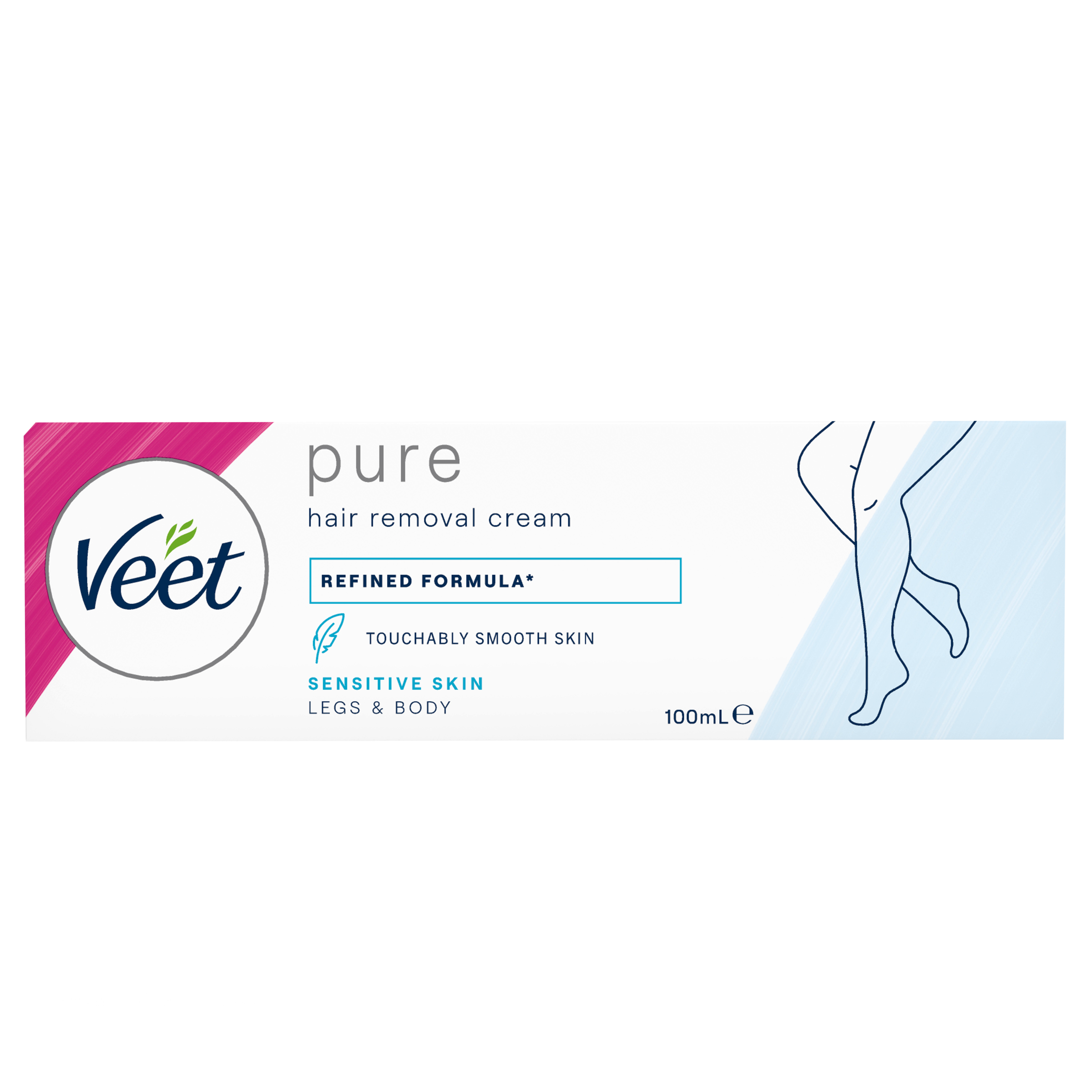 VEET PURE HAIR REMOVAL CREAM LEGS & BODY SENSITIVE SKIN 100M - Image 4