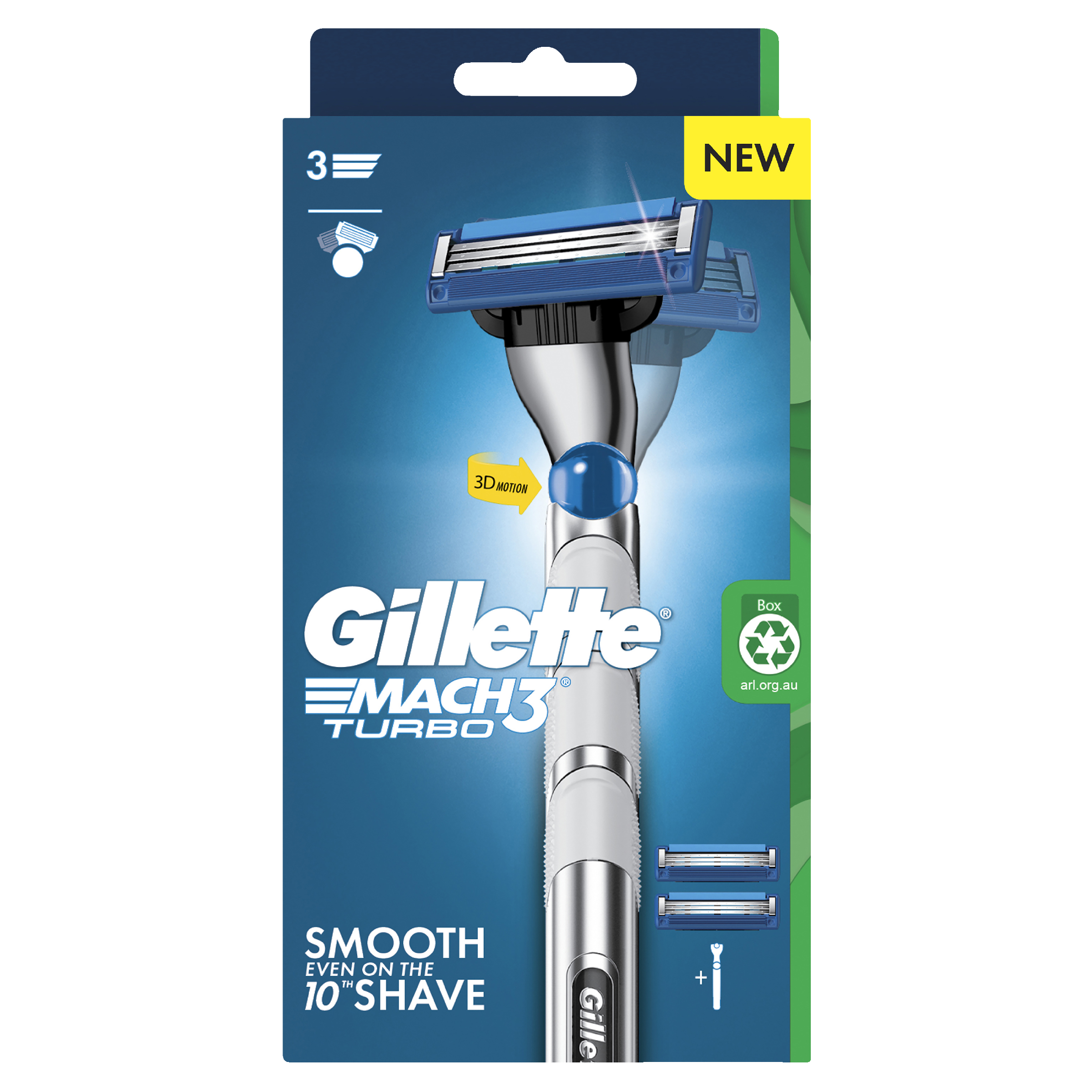 GILLETTE MACH3 TURBO RAZOR + 2 BLADES