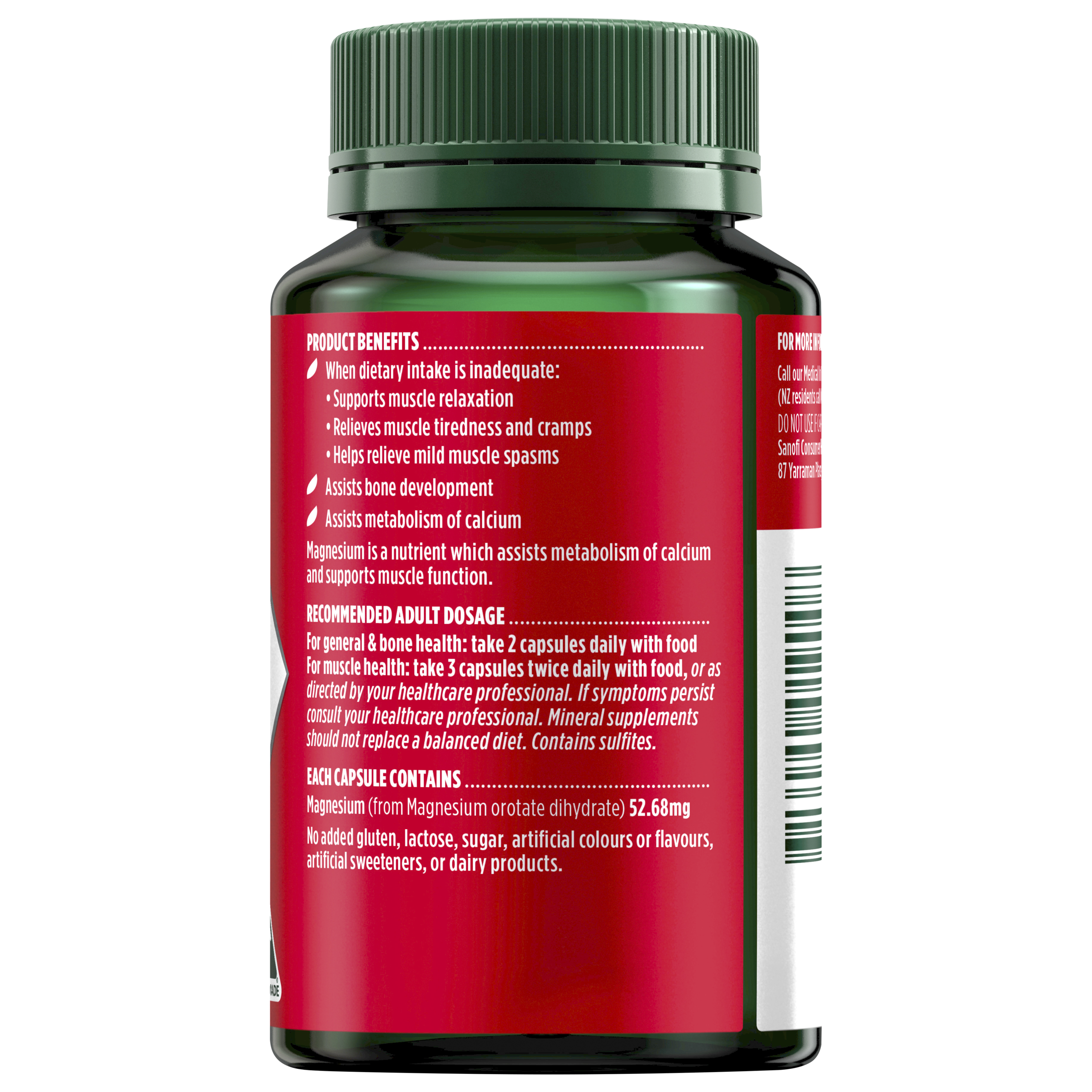 NATURES OWN HIGH STRENGTH MAGNESIUM OROTATE 60 CAPSULES - Image 2